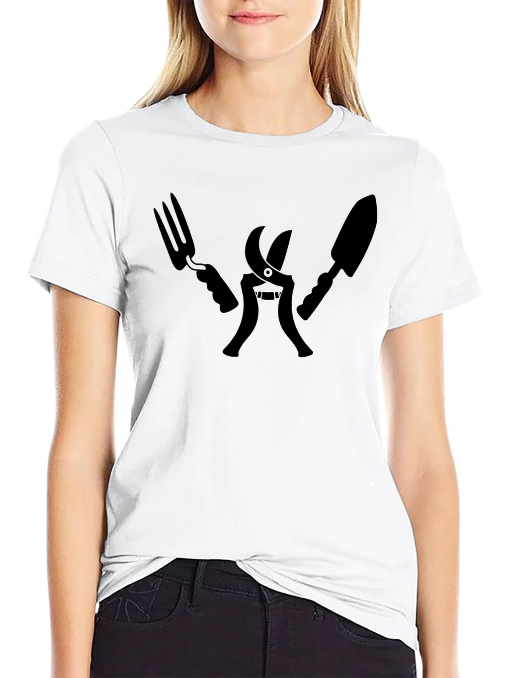 Gardening Tool T-Shirt - Black Crew Neck product image 8