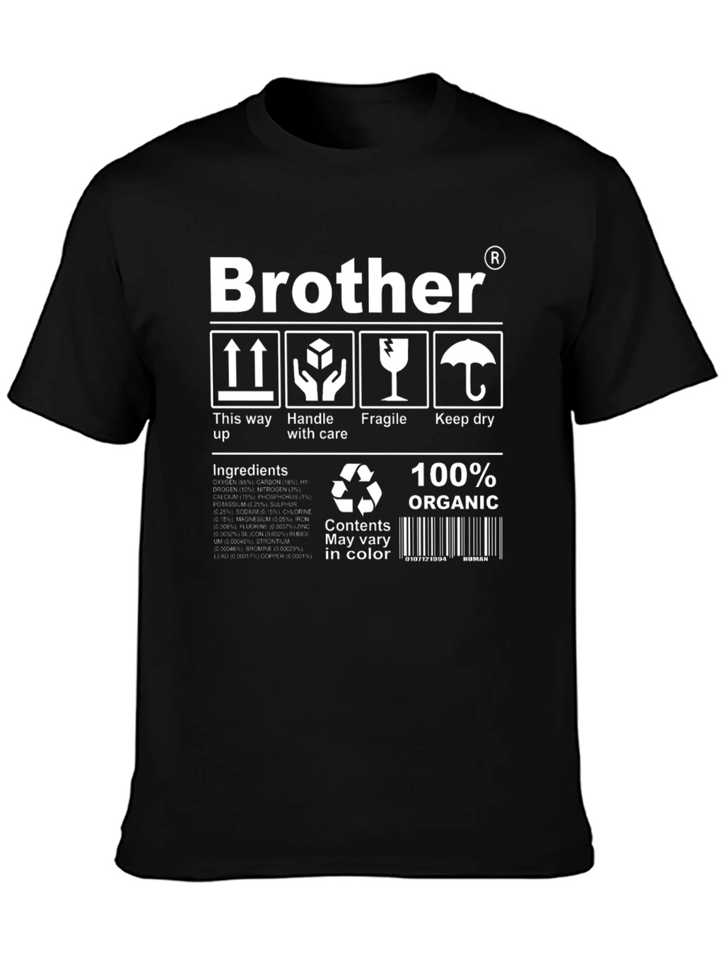 Brother Organic T-Shirt: Handle with Care product image 3