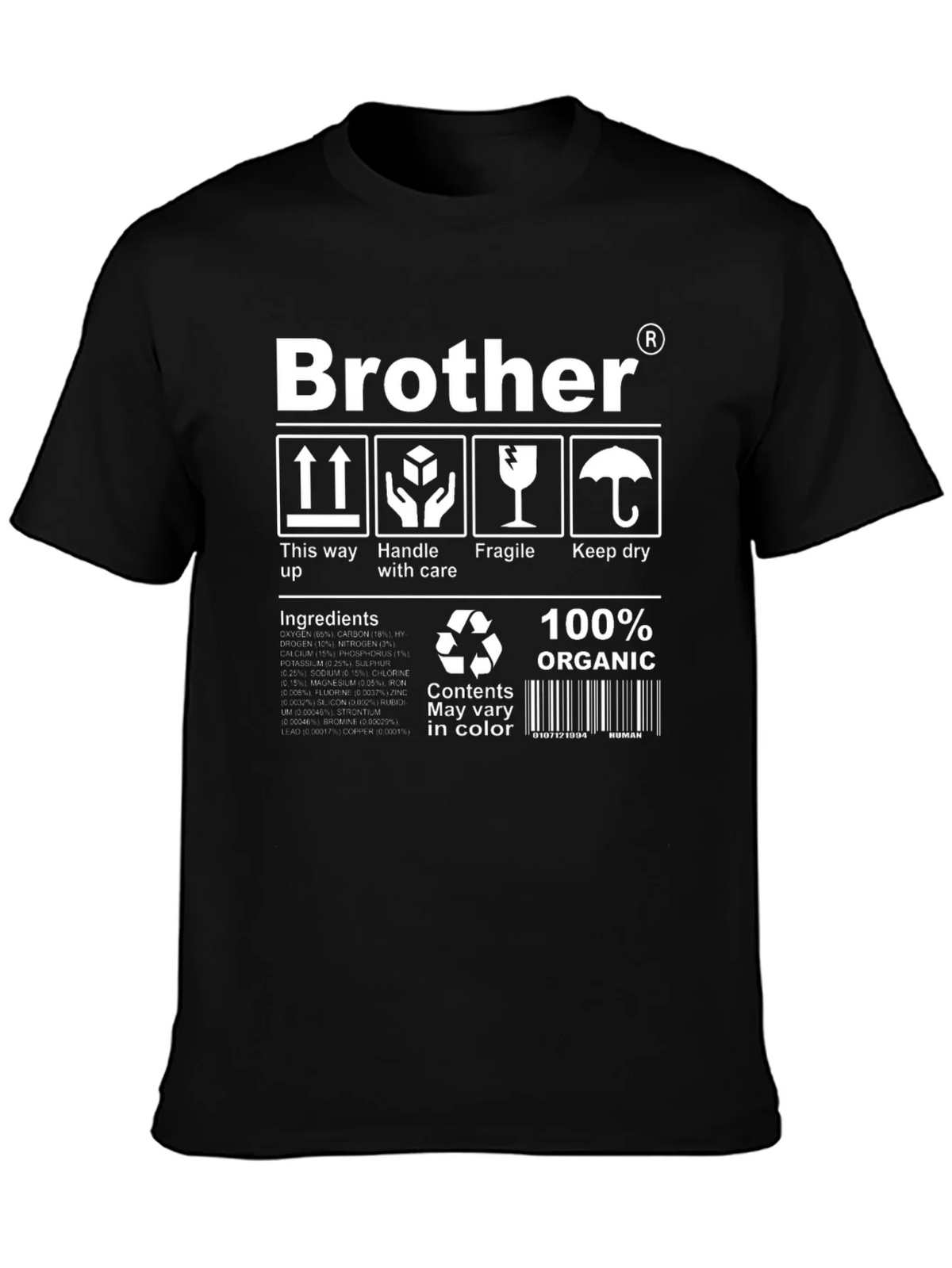 Brother Organic T-Shirt: Handle with Care product image 3