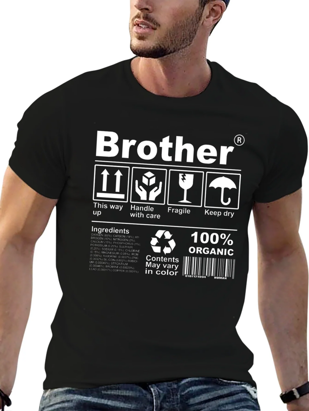 Brother Organic T-Shirt: Handle with Care product image 6