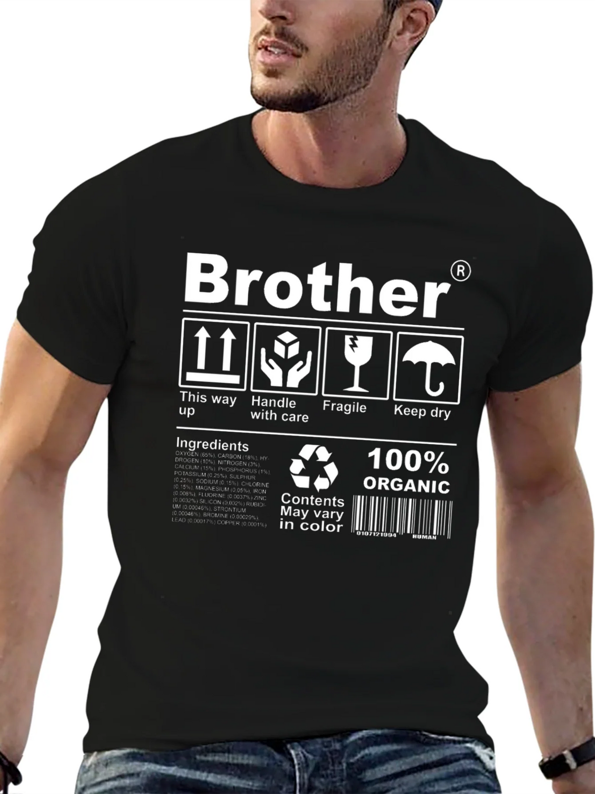 Brother Organic T-Shirt: Handle with Care product image 6