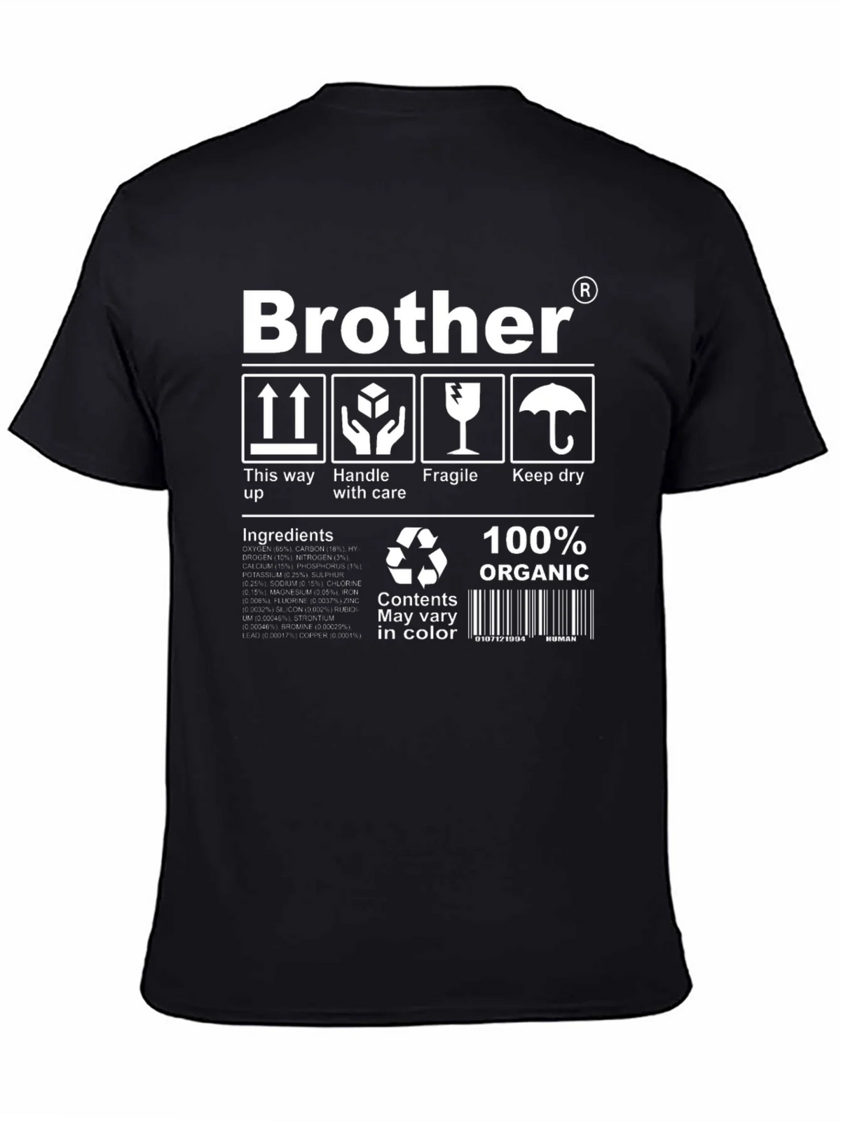 Brother Organic T-Shirt: Handle with Care product image 4