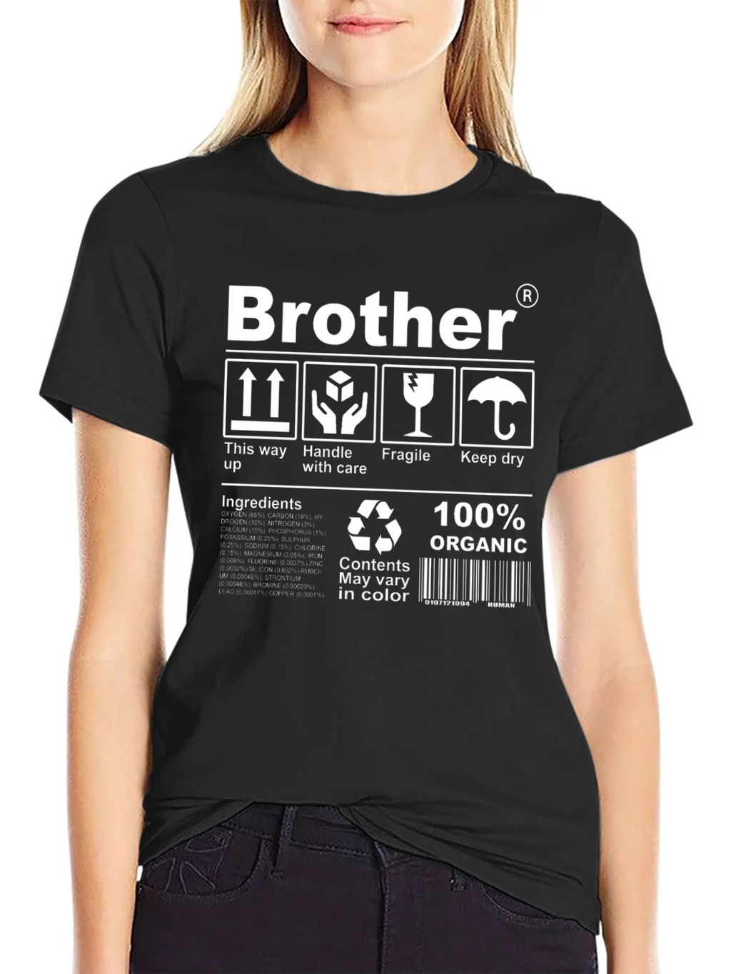 Brother Organic T-Shirt: Handle with Care product image 2