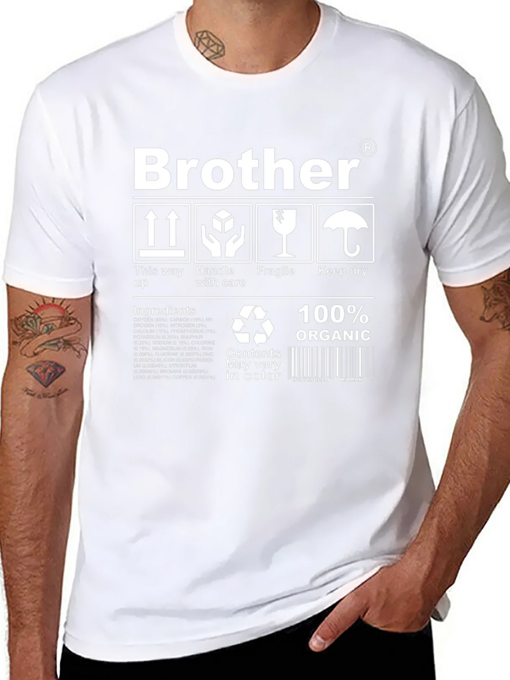 Brother Organic T-Shirt: Handle with Care product image 7