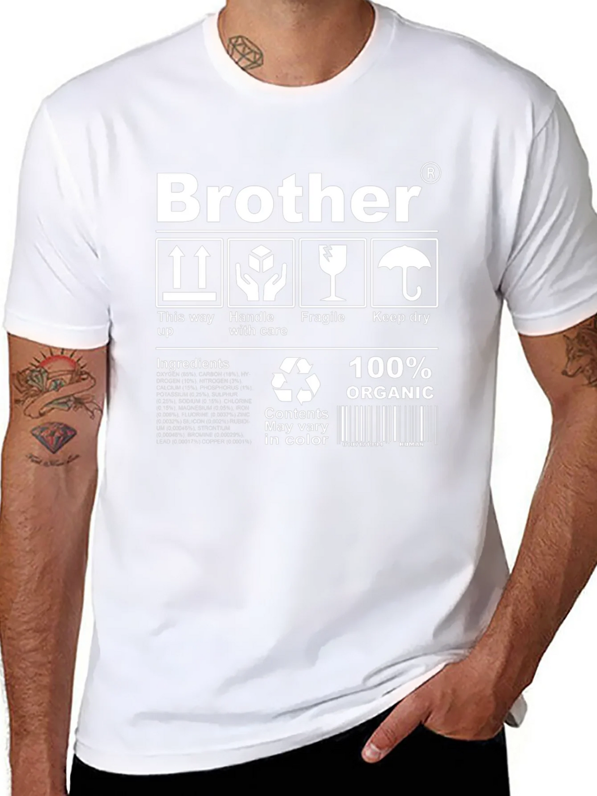 Brother Organic T-Shirt: Handle with Care product image 7