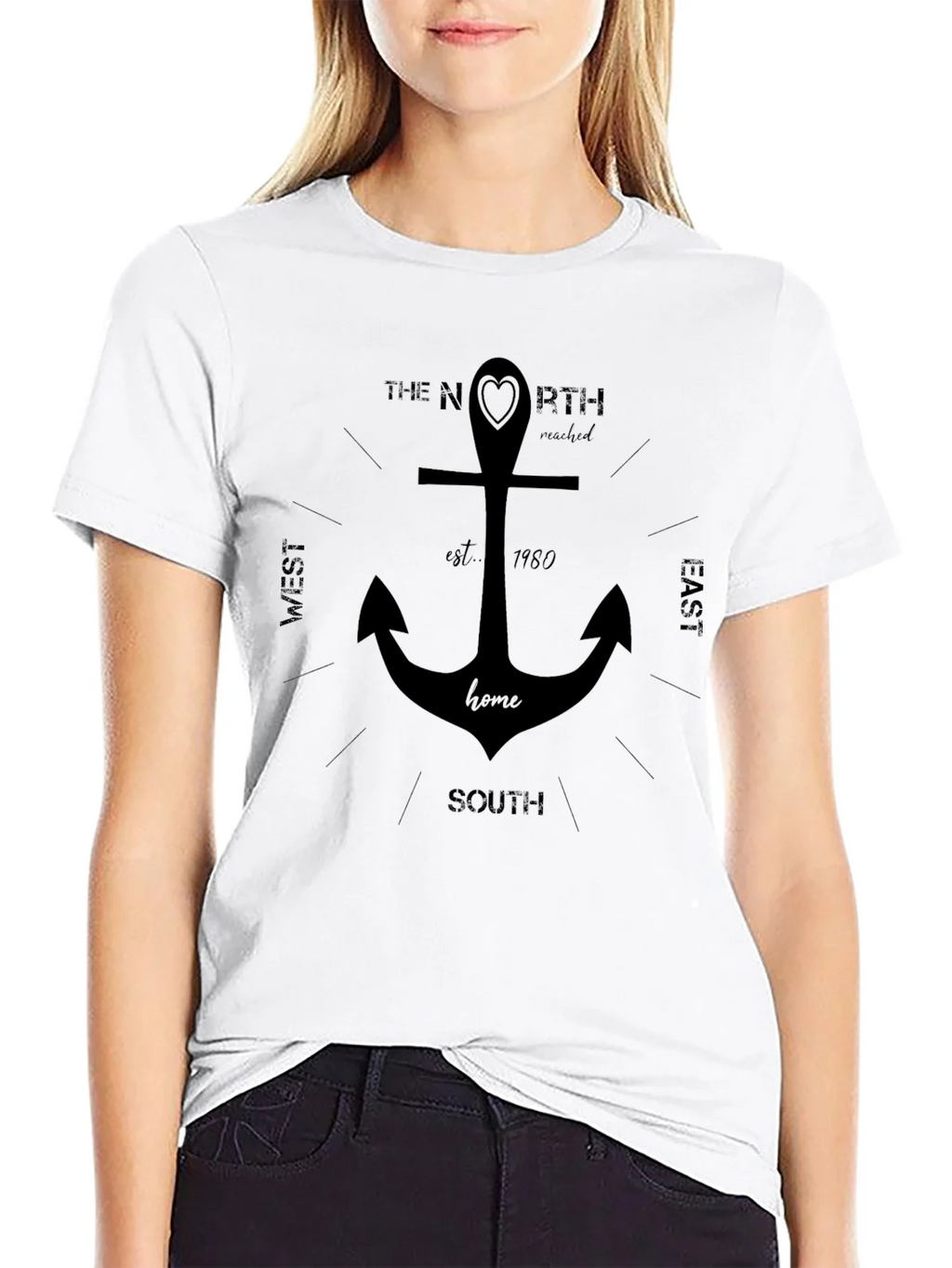 Nautical Anchor Compass T-Shirt product image 7