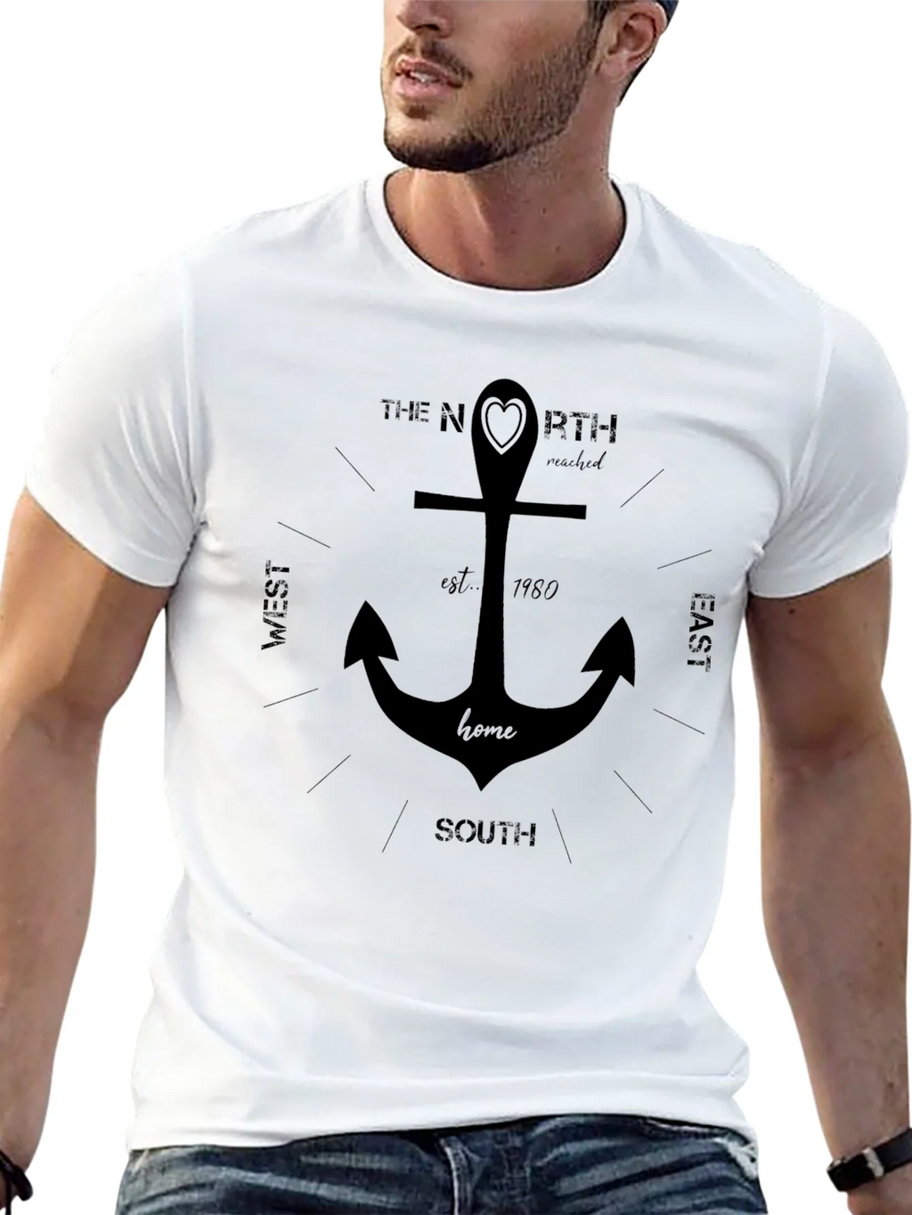 Nautical Anchor Compass T-Shirt product image 11