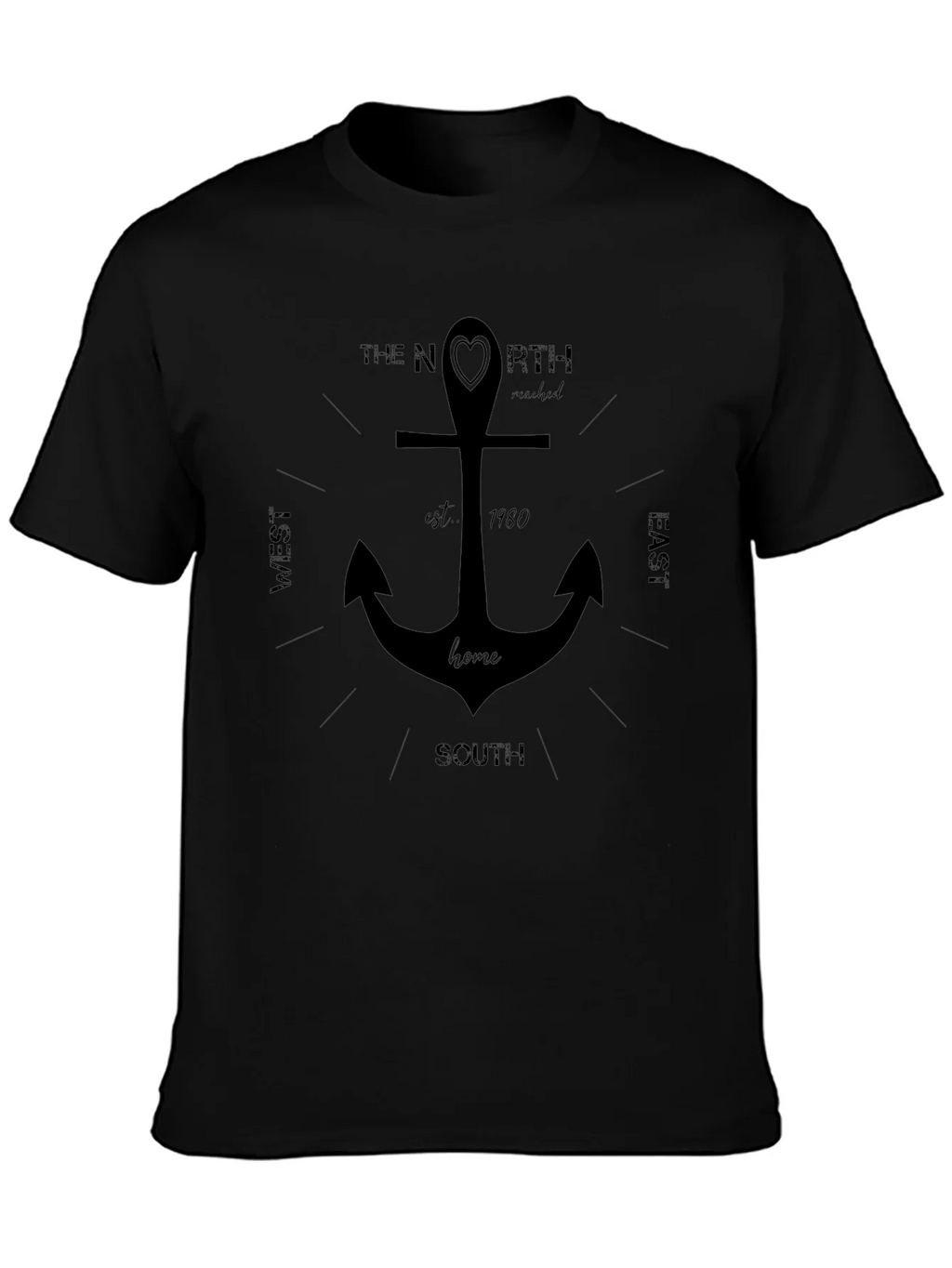 Nautical Anchor Compass T-Shirt product image 3