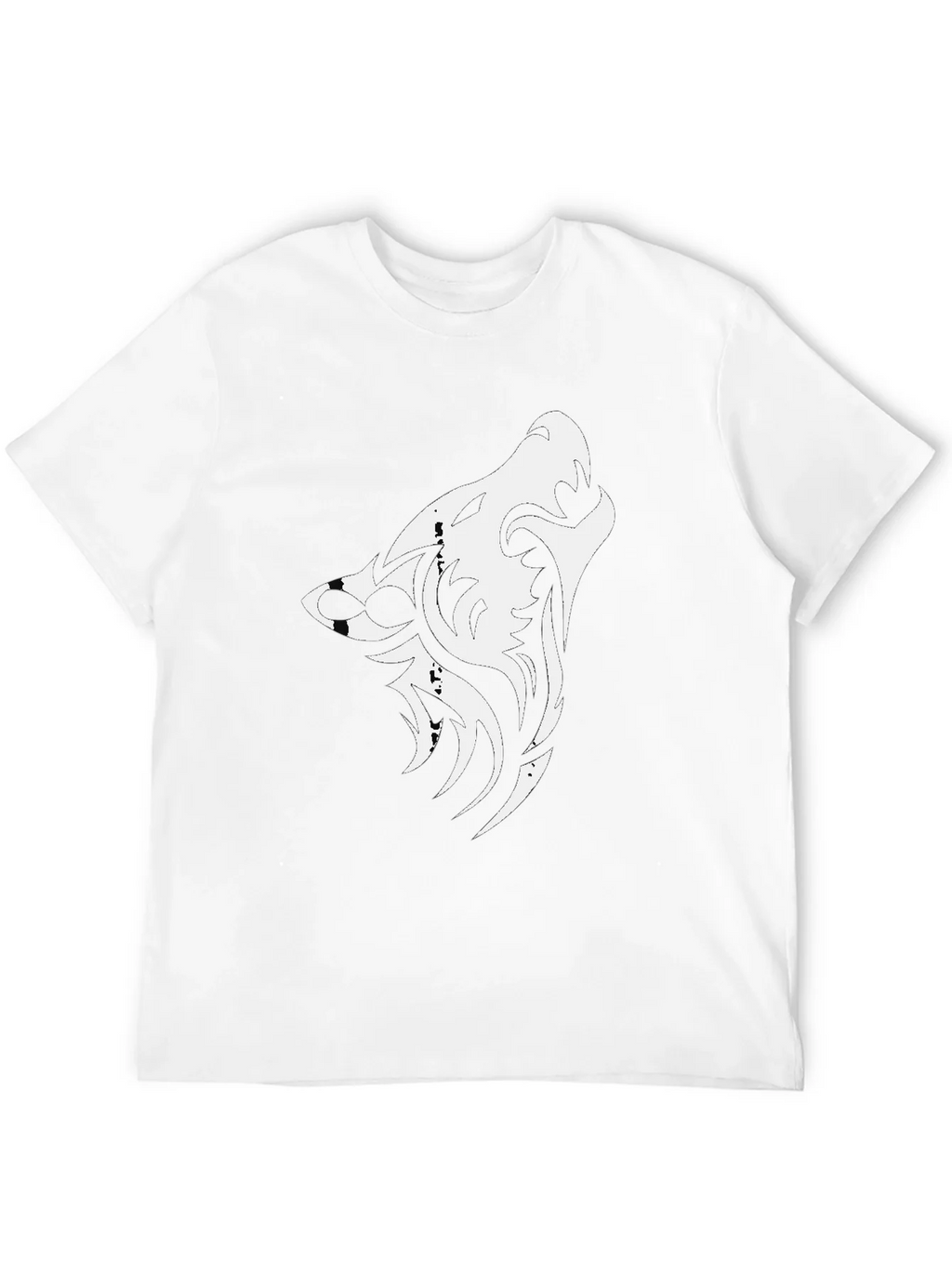 Tribal Wolf Graphic Black Tee product image 9