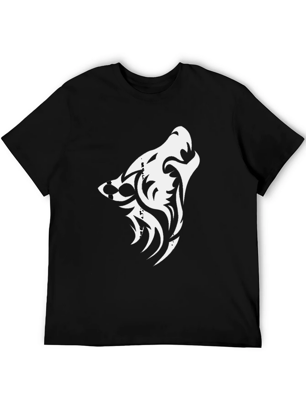 Tribal Wolf Graphic Black Tee product image 3