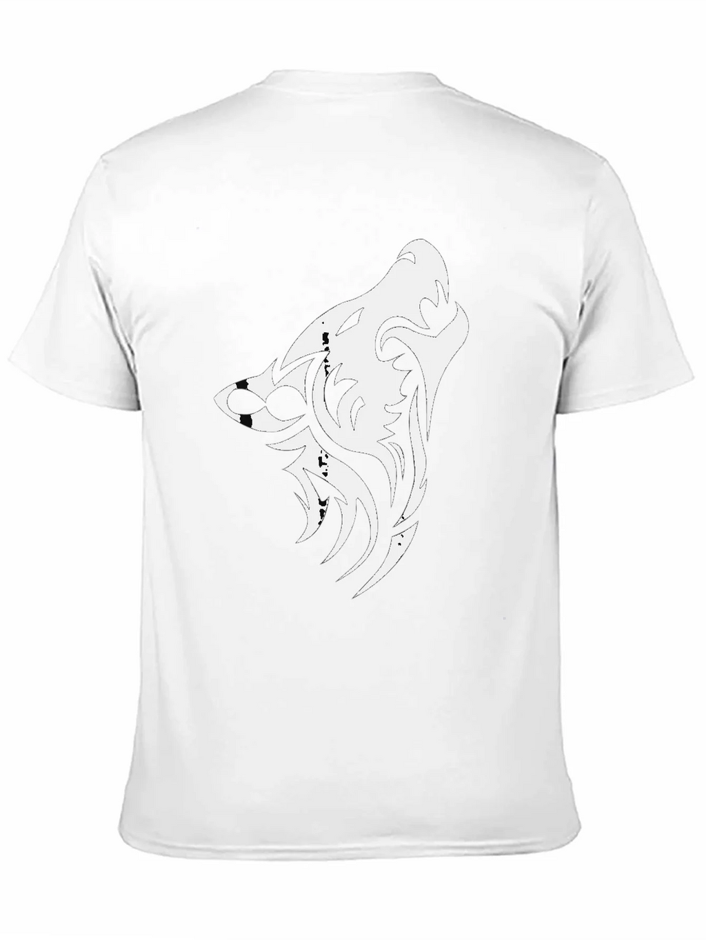 Tribal Wolf Graphic Black Tee product image 8