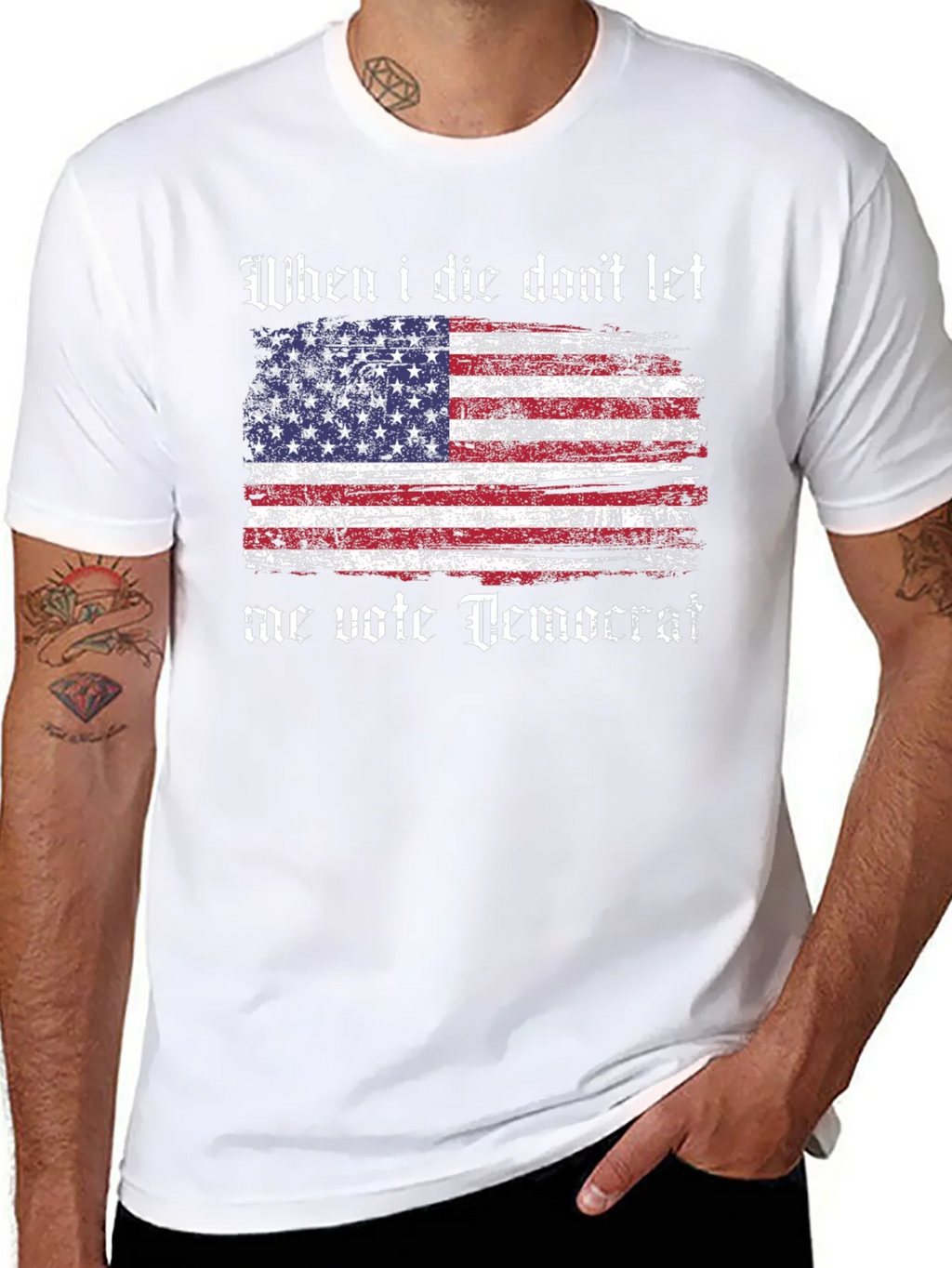 Patriotic T-Shirt - When I Die Dont Let Me Vote Democrat product image 7