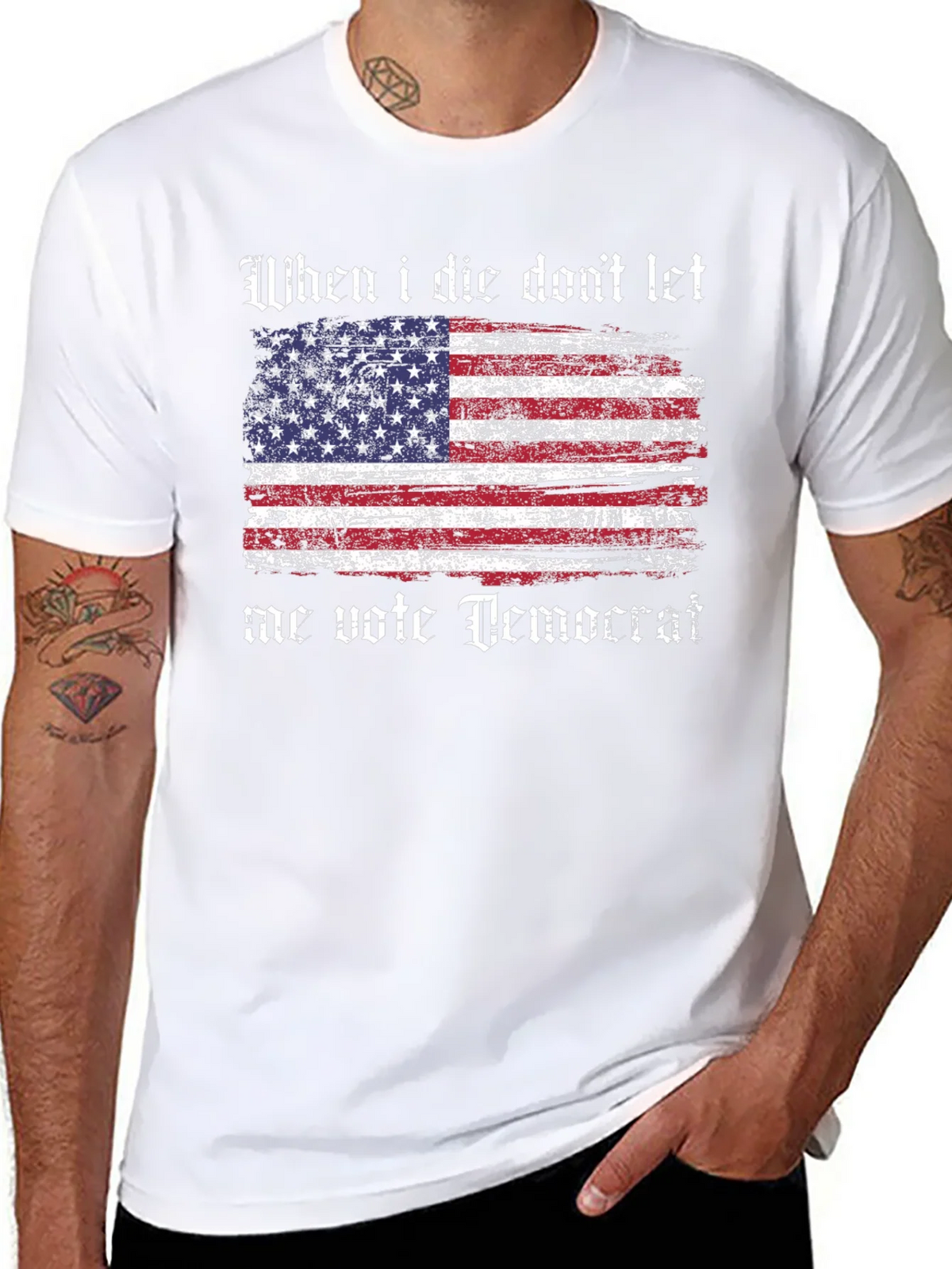 Patriotic T-Shirt - When I Die Dont Let Me Vote Democrat product image 7