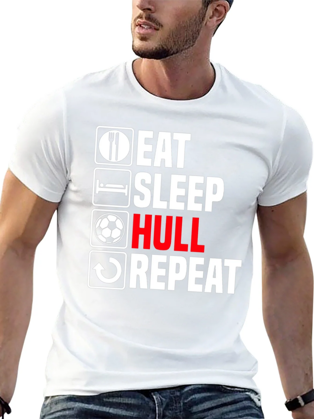 Eat Sleep Hull Repeat Black T-Shirt product image 12