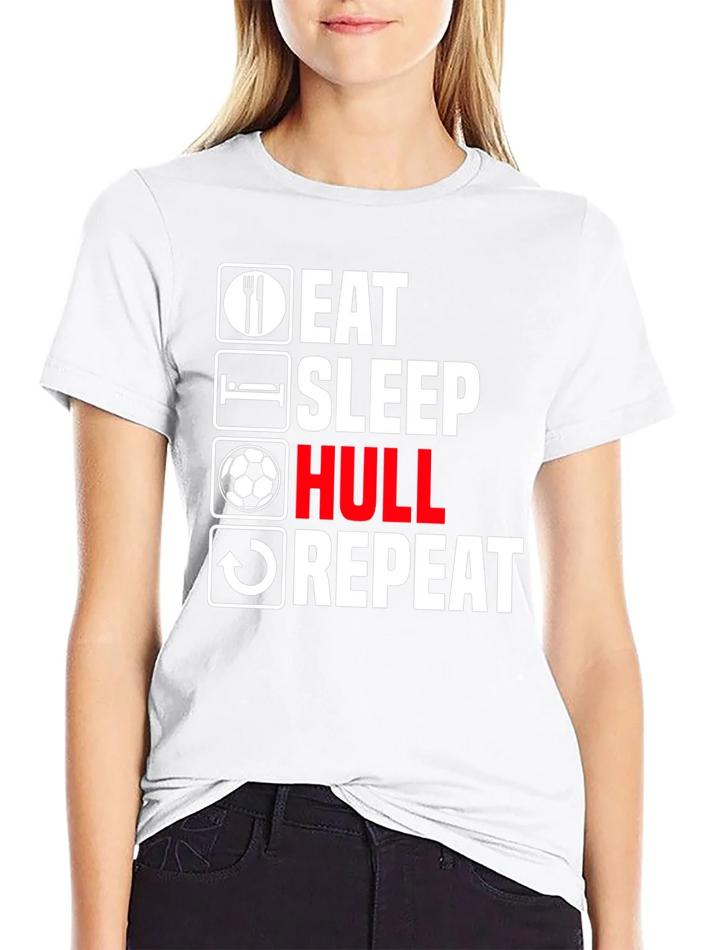 Eat Sleep Hull Repeat Black T-Shirt product image 8