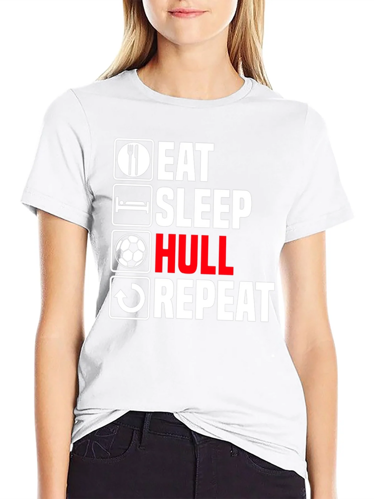 Eat Sleep Hull Repeat Black T-Shirt product image 8