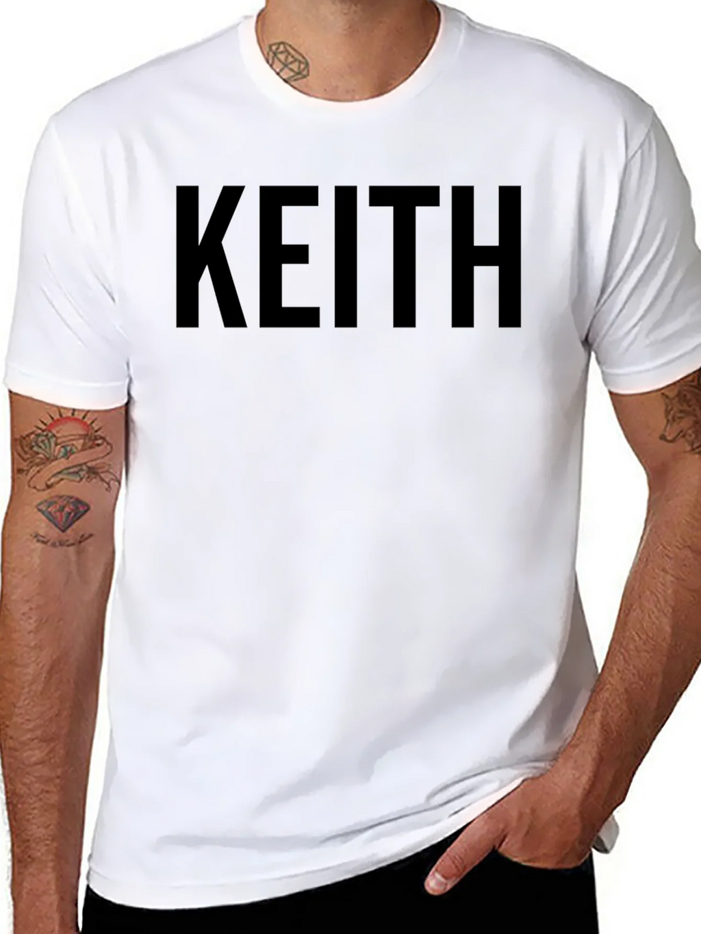 Keith Name Black T-Shirt - Custom Text Tee product image 7
