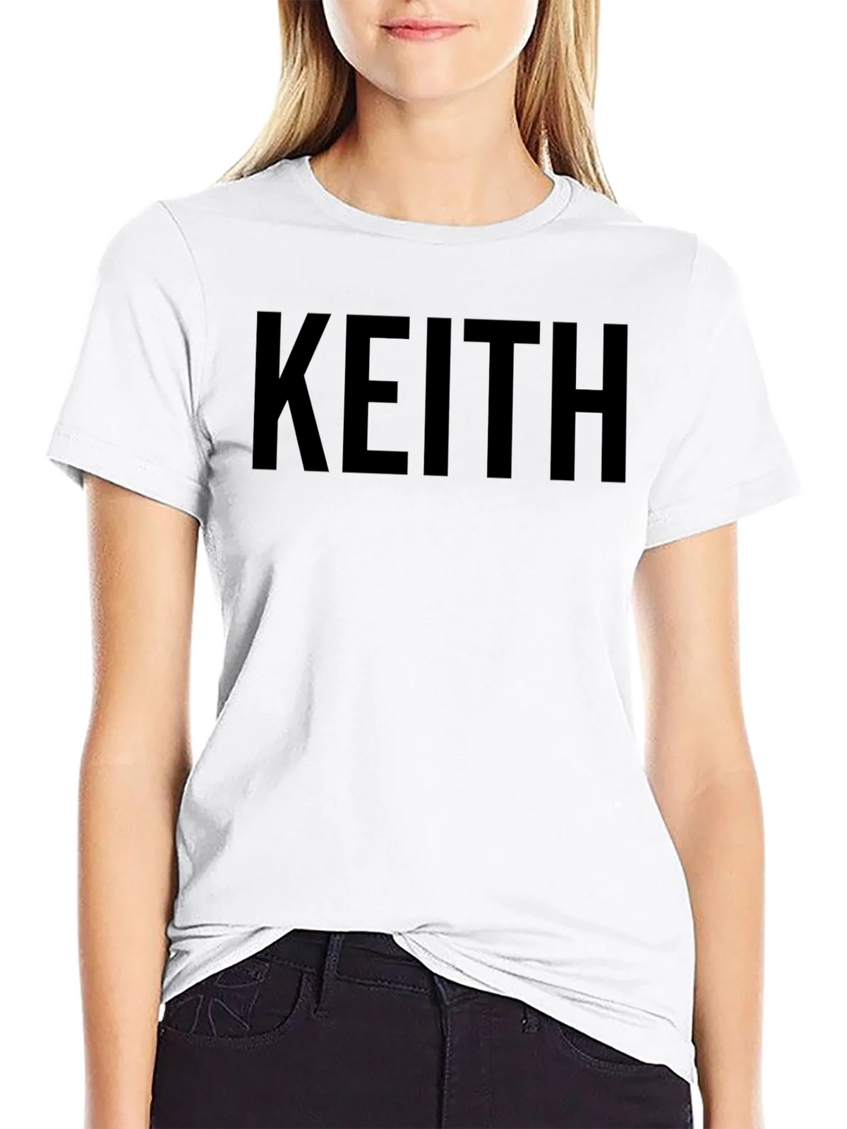 Keith Name Black T-Shirt - Custom Text Tee product image 8