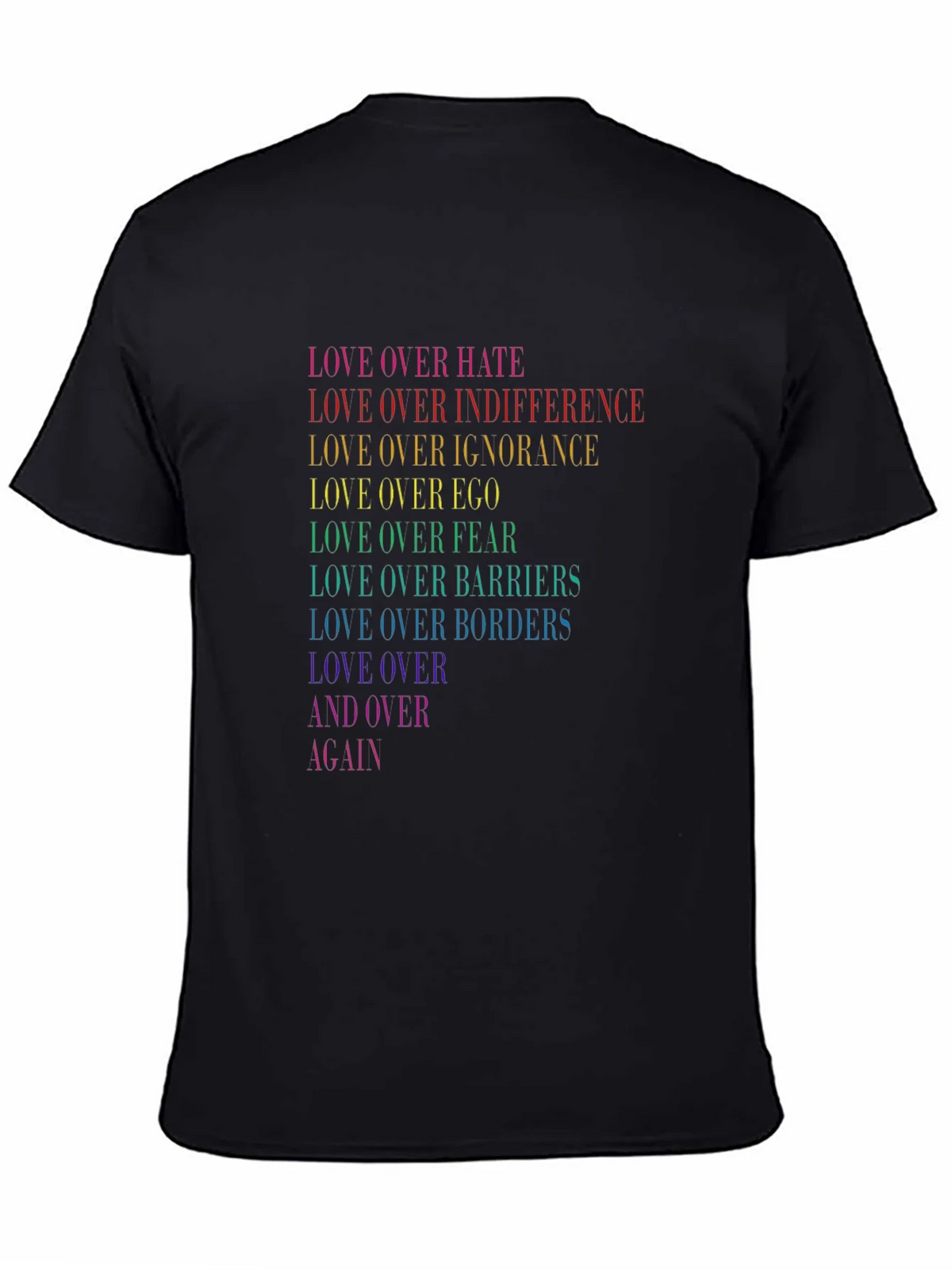 Love Over Hate Rainbow Pride T-Shirt product image 4