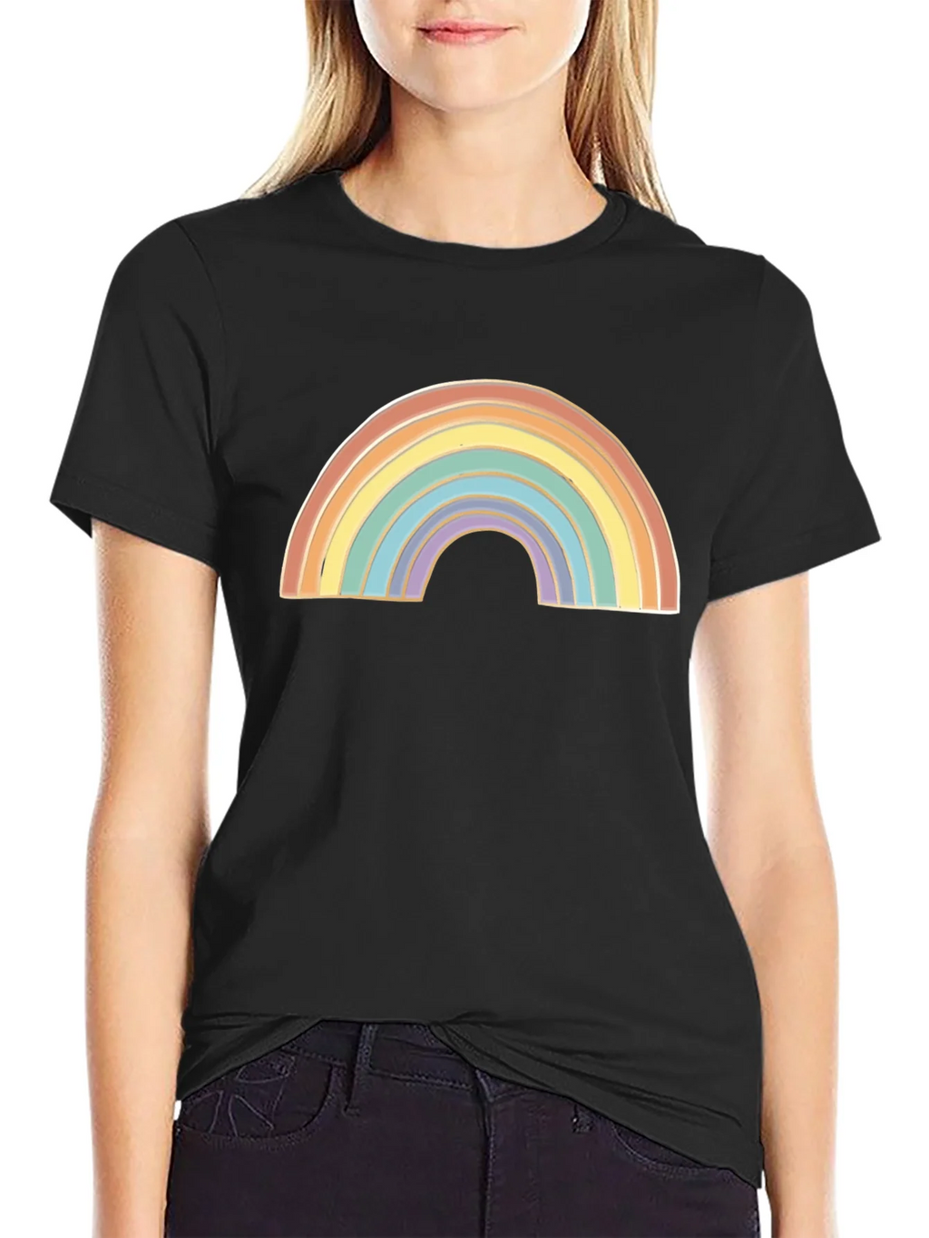 Rainbow Graphic Black T-Shirt product image 2