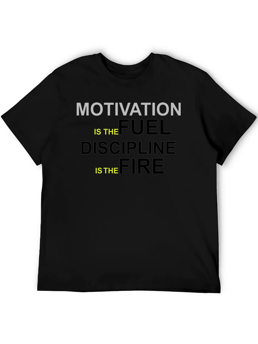 Motivation Fuel Discipline Fire Black Graphic Tee product image 5