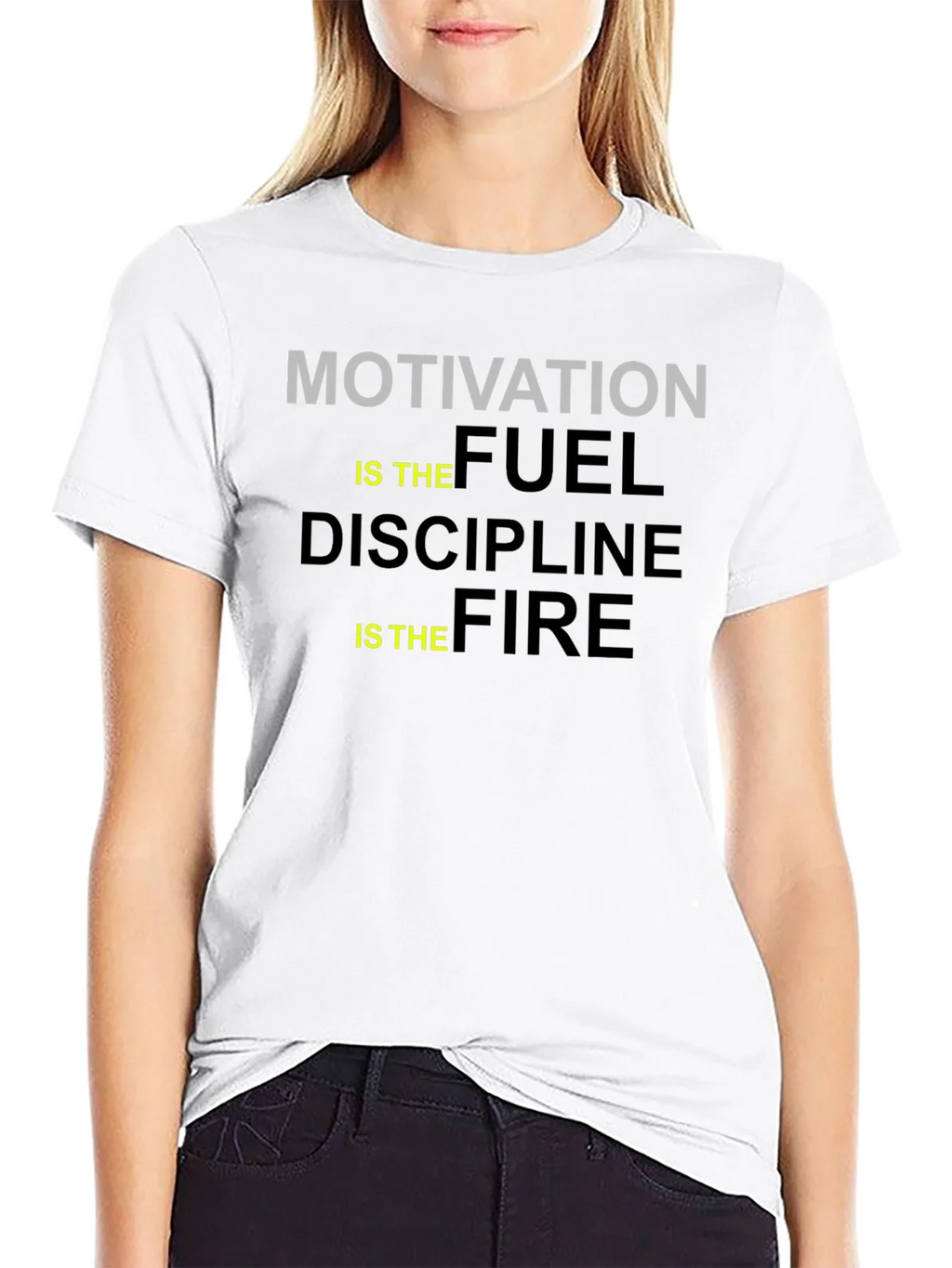 Motivation Fuel Discipline Fire Black Graphic Tee product image 8
