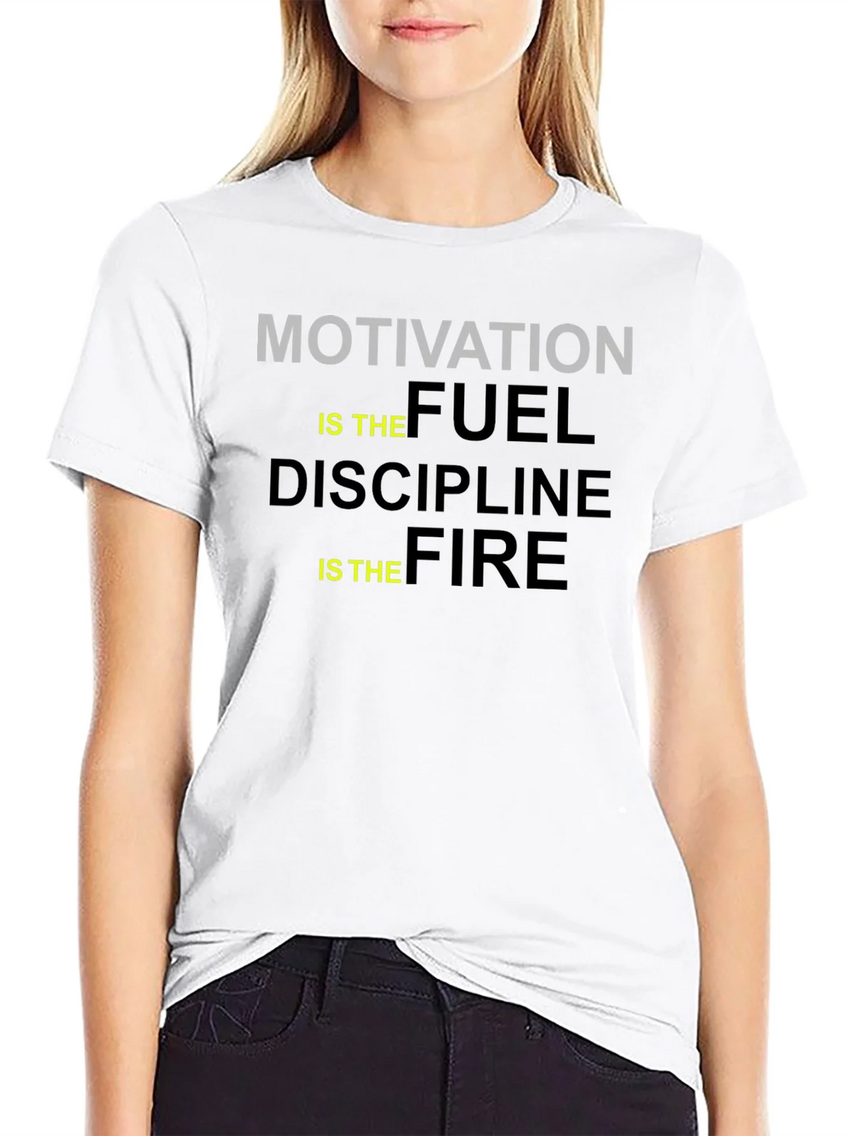 Motivation Fuel Discipline Fire Black Graphic Tee product image 8