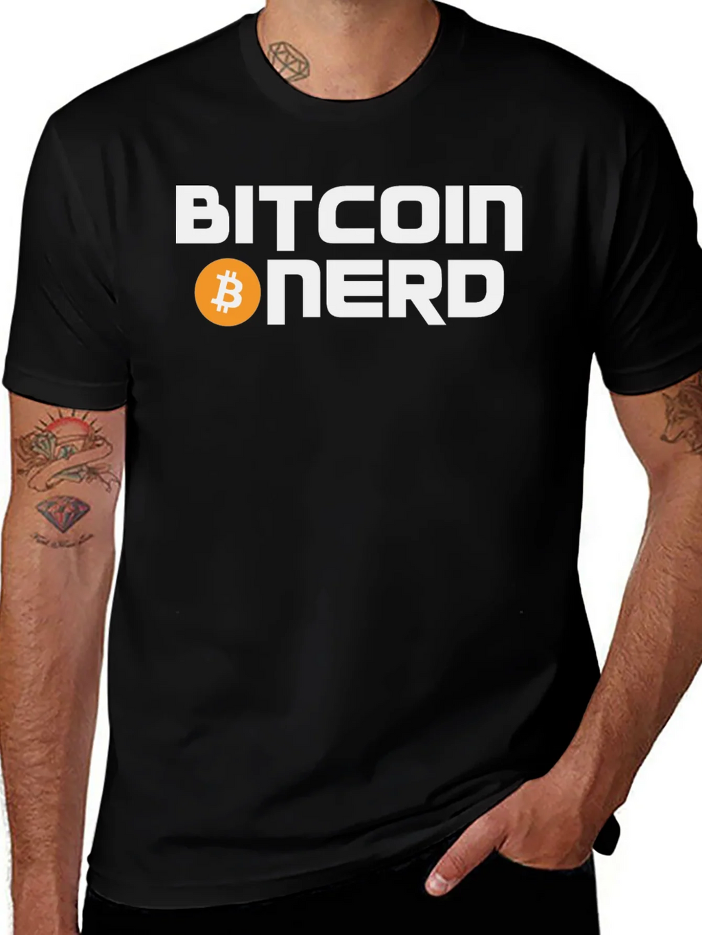 Bitcoin Nerd Graphic T-Shirt - Cryptocurrency Tee product image 1