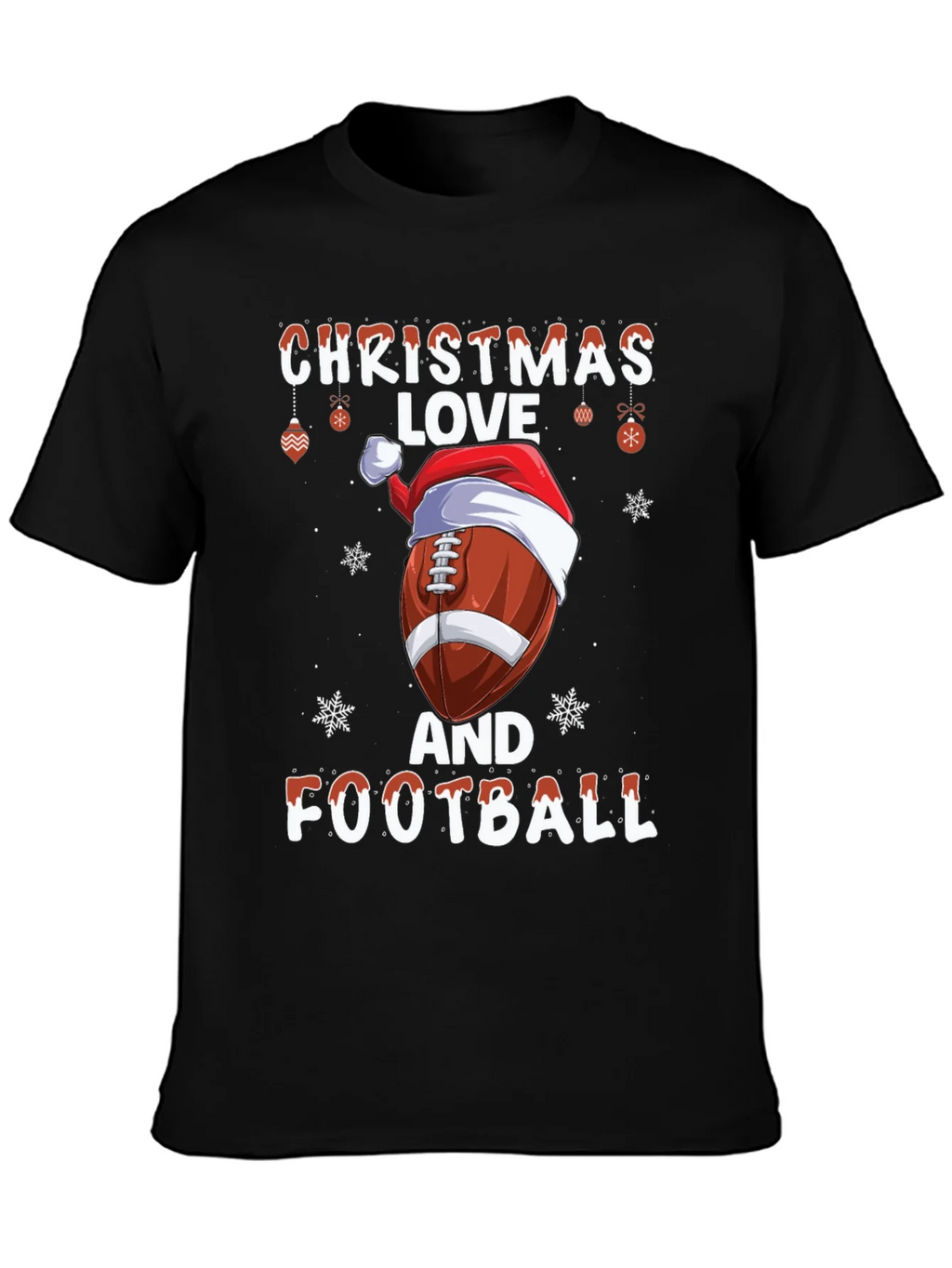 Christmas Football Love Graphic T-Shirt