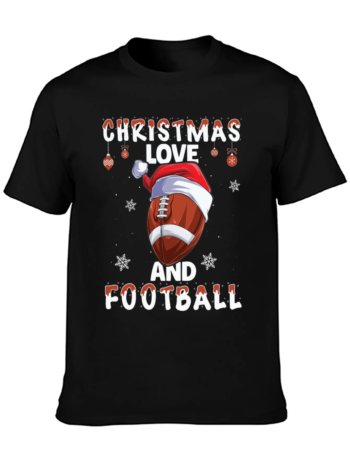 Christmas Football Love Graphic T-Shirt