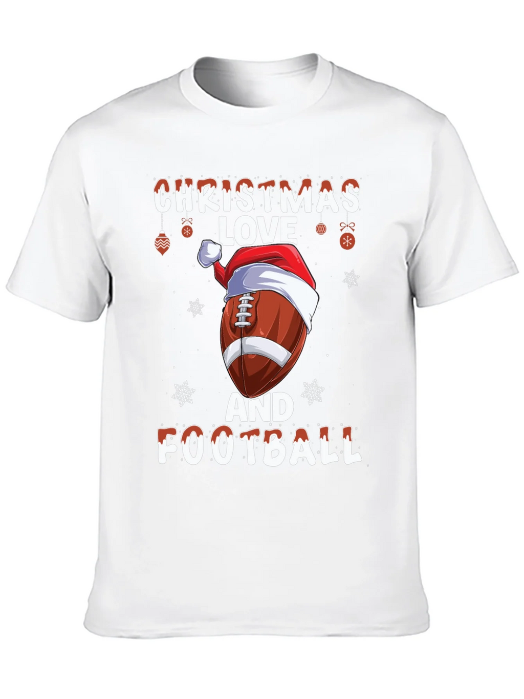 Christmas Football Love Graphic T-Shirt
