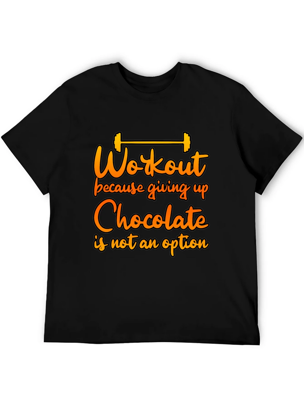 Workout For Chocolate Graphic Tee - Funny Fitness Shirt product image 4