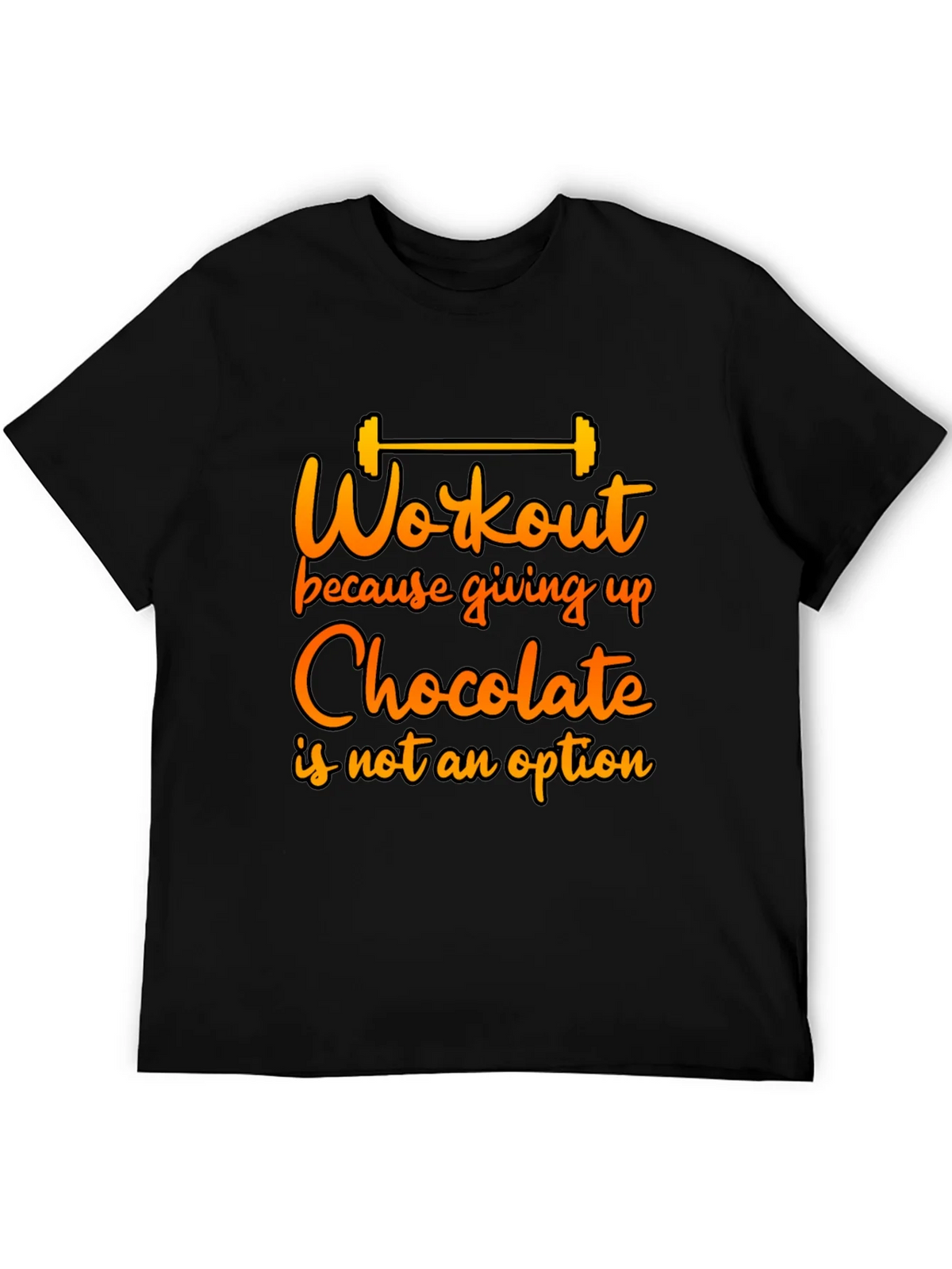 Workout For Chocolate Graphic Tee - Funny Fitness Shirt product image 4