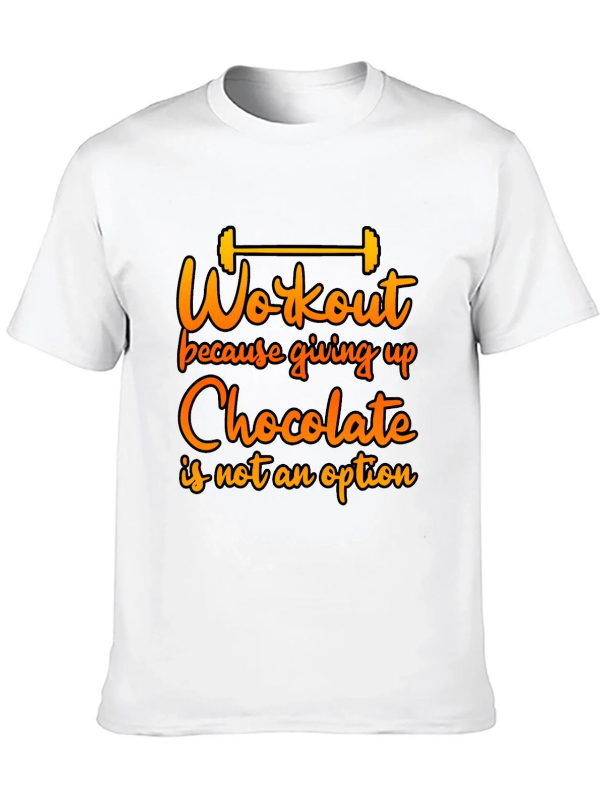 Workout For Chocolate Graphic Tee - Funny Fitness Shirt product image 7