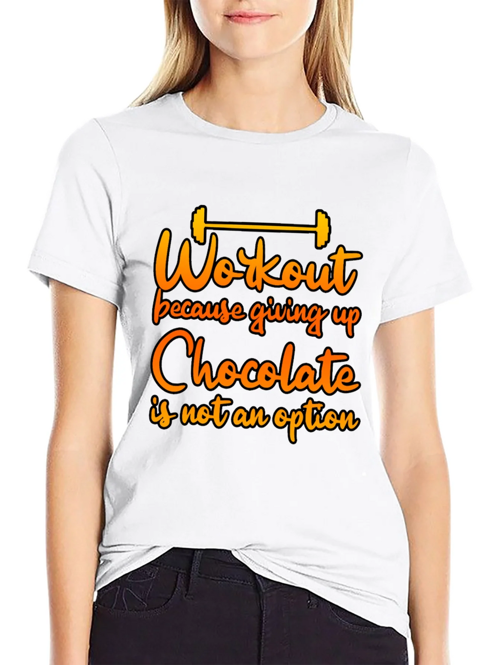 Workout For Chocolate Graphic Tee - Funny Fitness Shirt product image 6