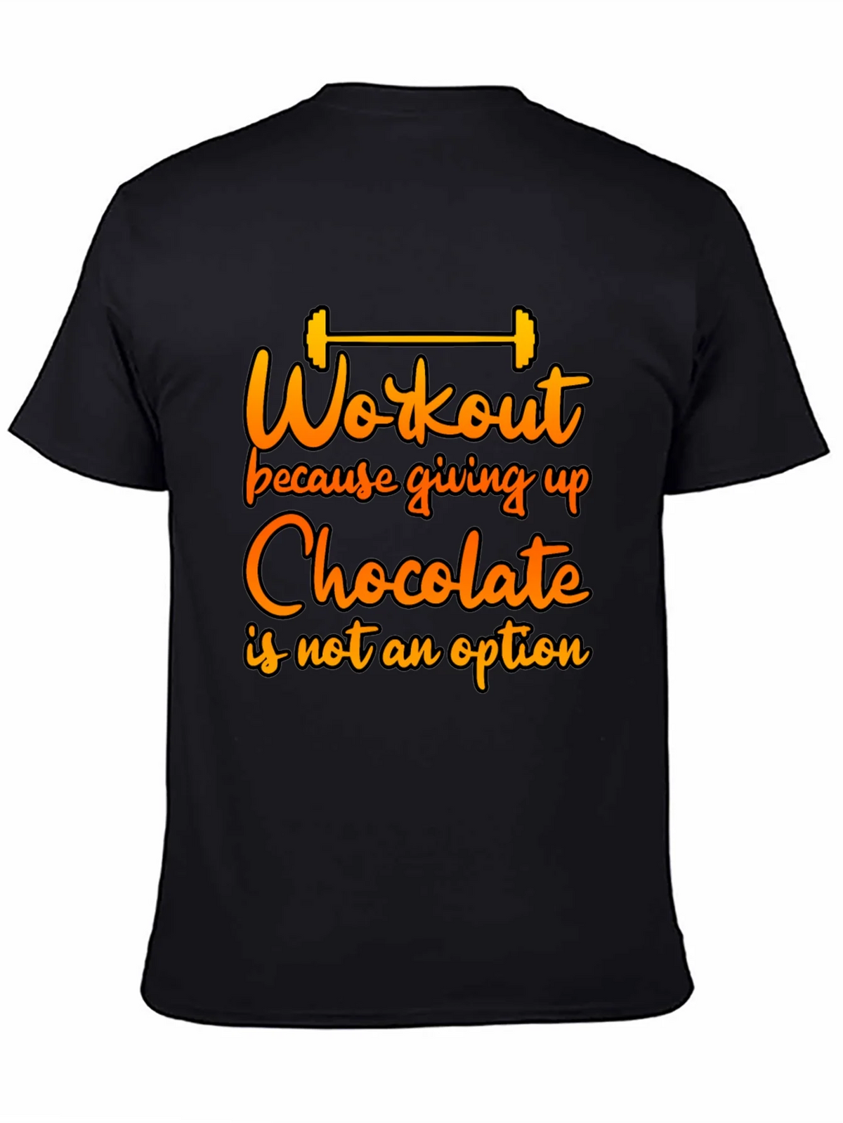 Workout For Chocolate Graphic Tee - Funny Fitness Shirt product image 3