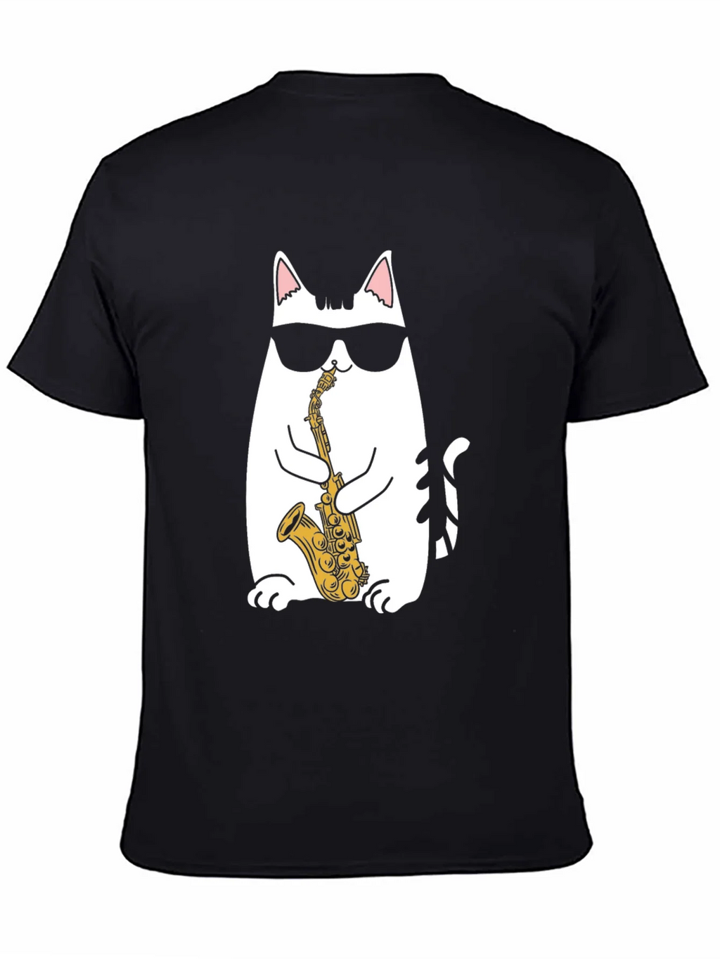 Cool Cat Saxophone T-Shirt - Black product image 4
