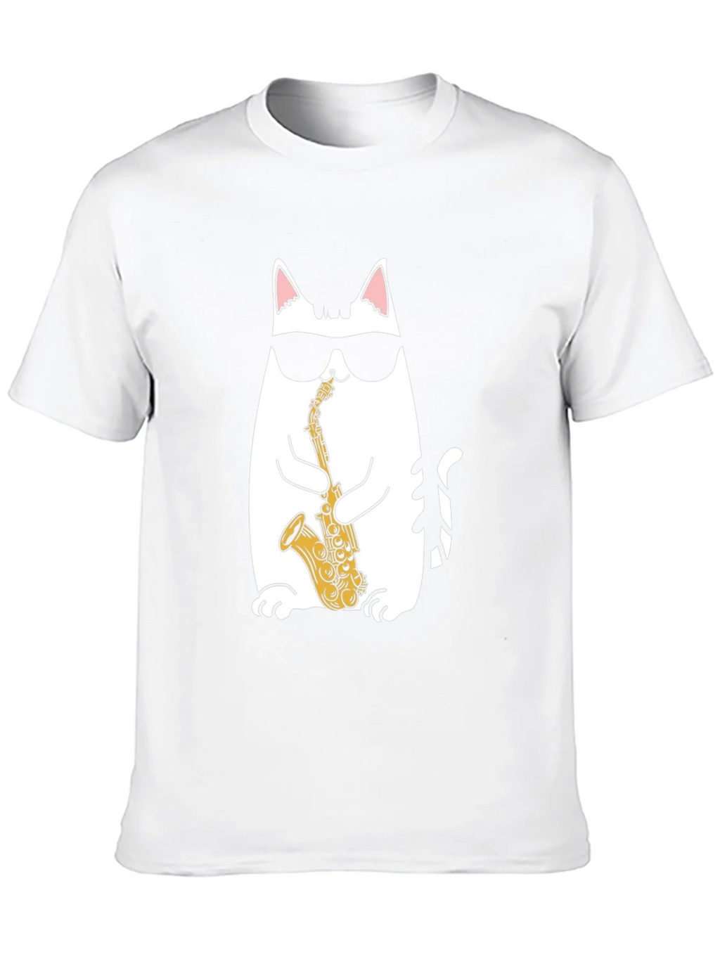 Cool Cat Saxophone T-Shirt - Black product image 9