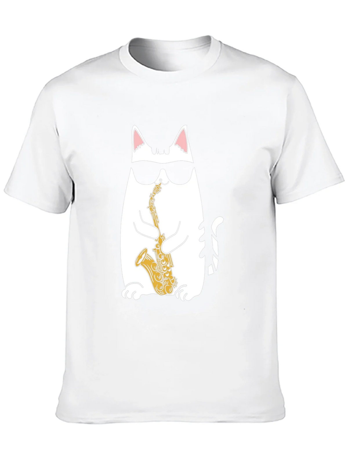 Cool Cat Saxophone T-Shirt - Black product image 9