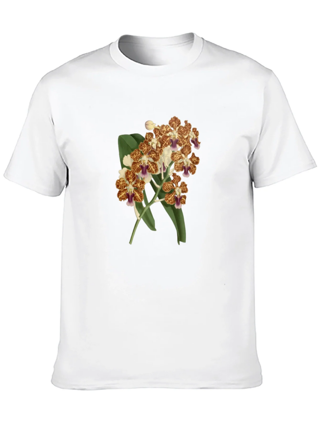 Floral Orchid Print Black T-Shirt product image 6