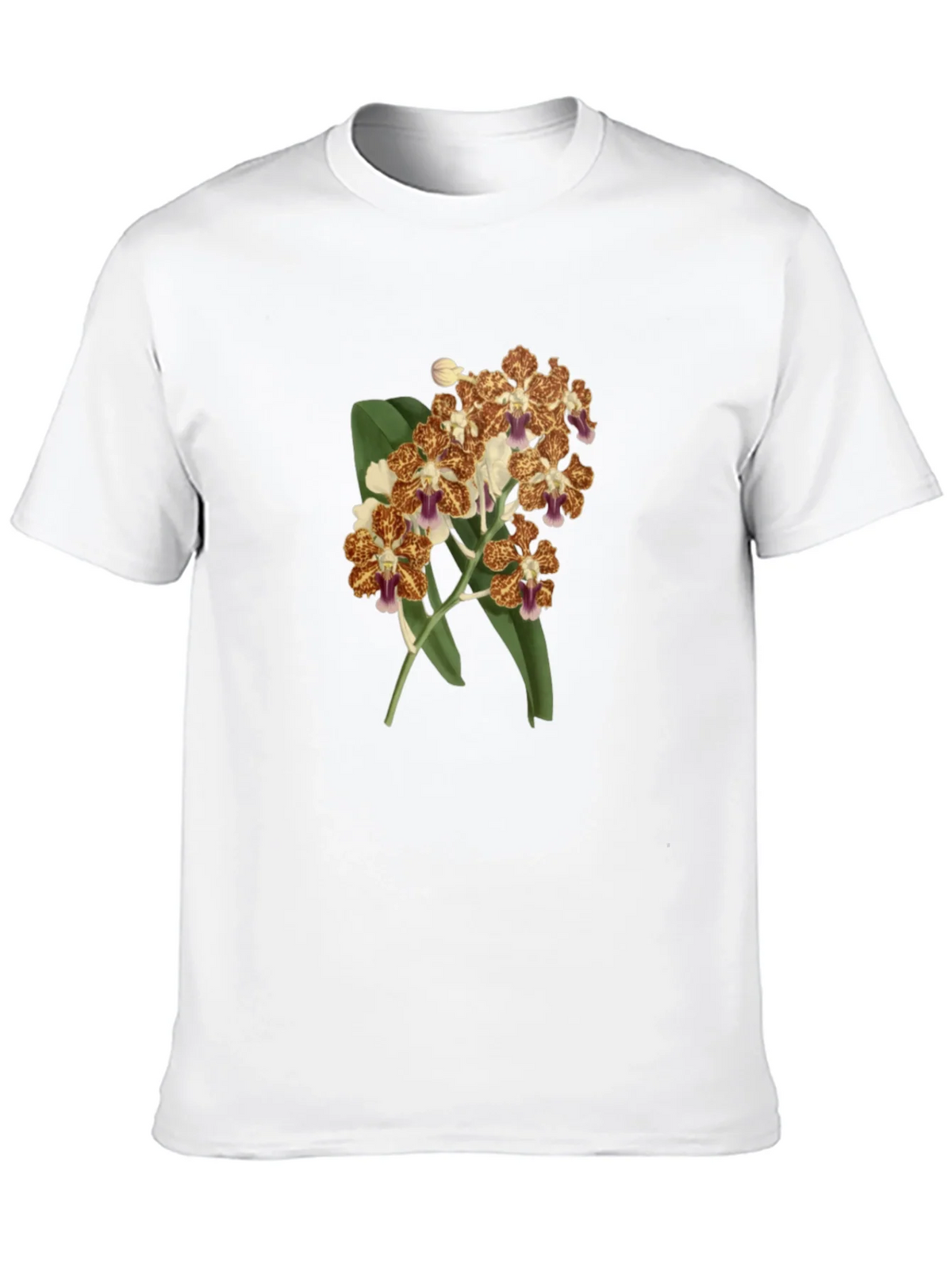 Floral Orchid Print Black T-Shirt product image 6