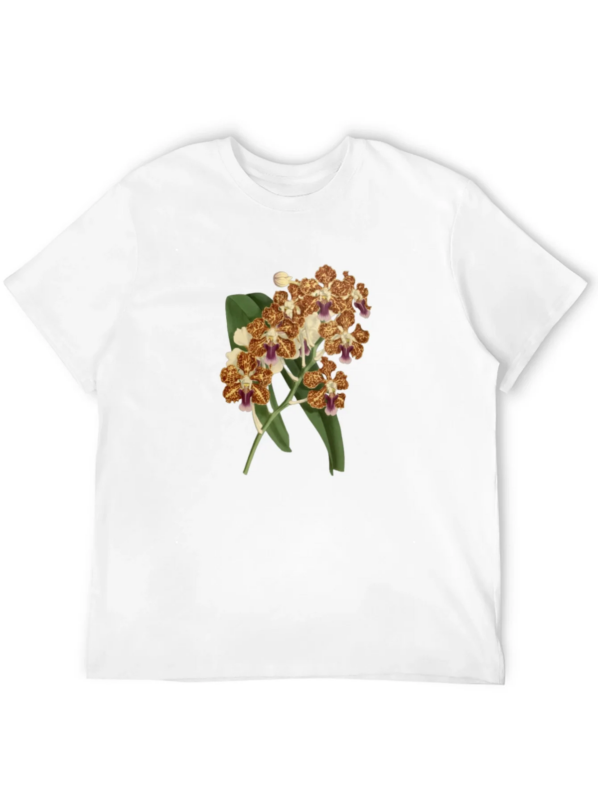 Floral Orchid Print Black T-Shirt product image 7