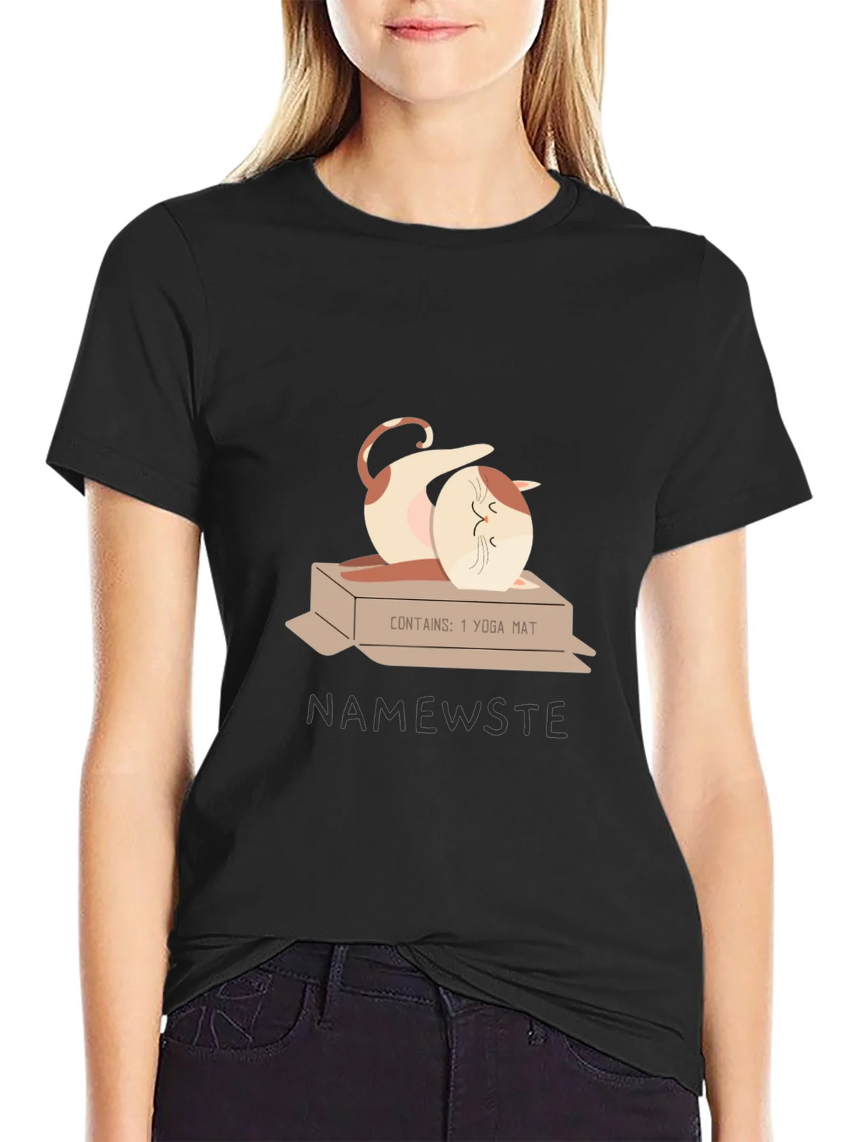 Nameweste Yoga Cat T-Shirt product image 1