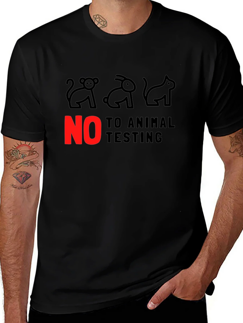 Animal Rights Tee: No to Testing! product image 1
