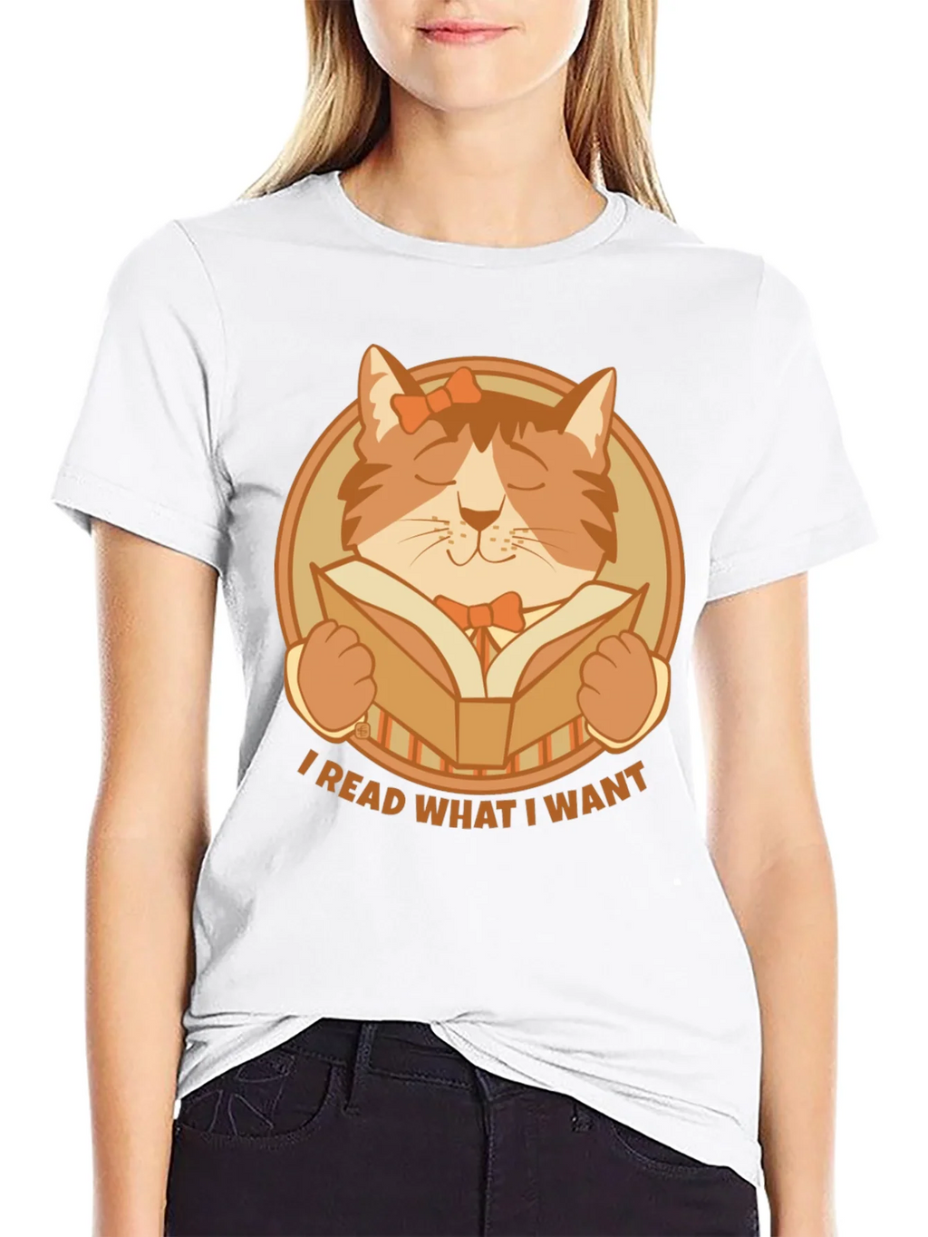 I Read What I Want Cat Graphic T-Shirt product image 8