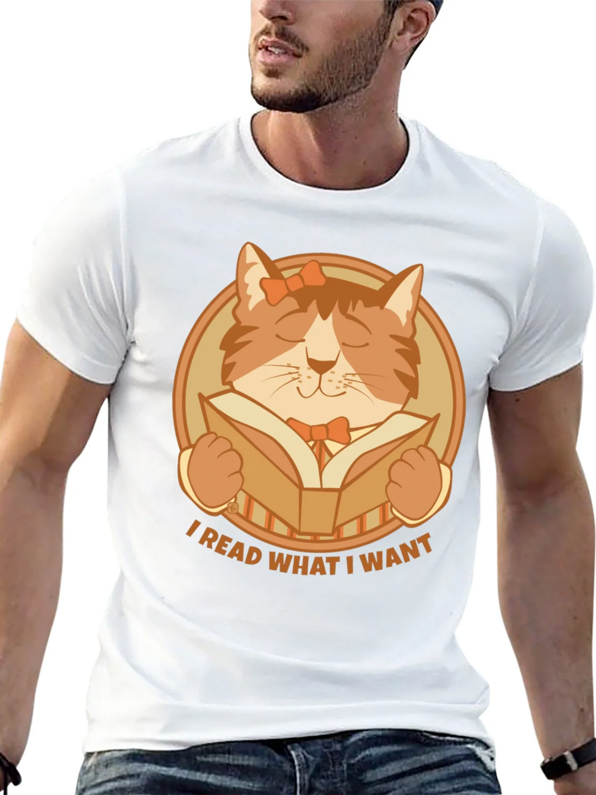 I Read What I Want Cat Graphic T-Shirt product image 12