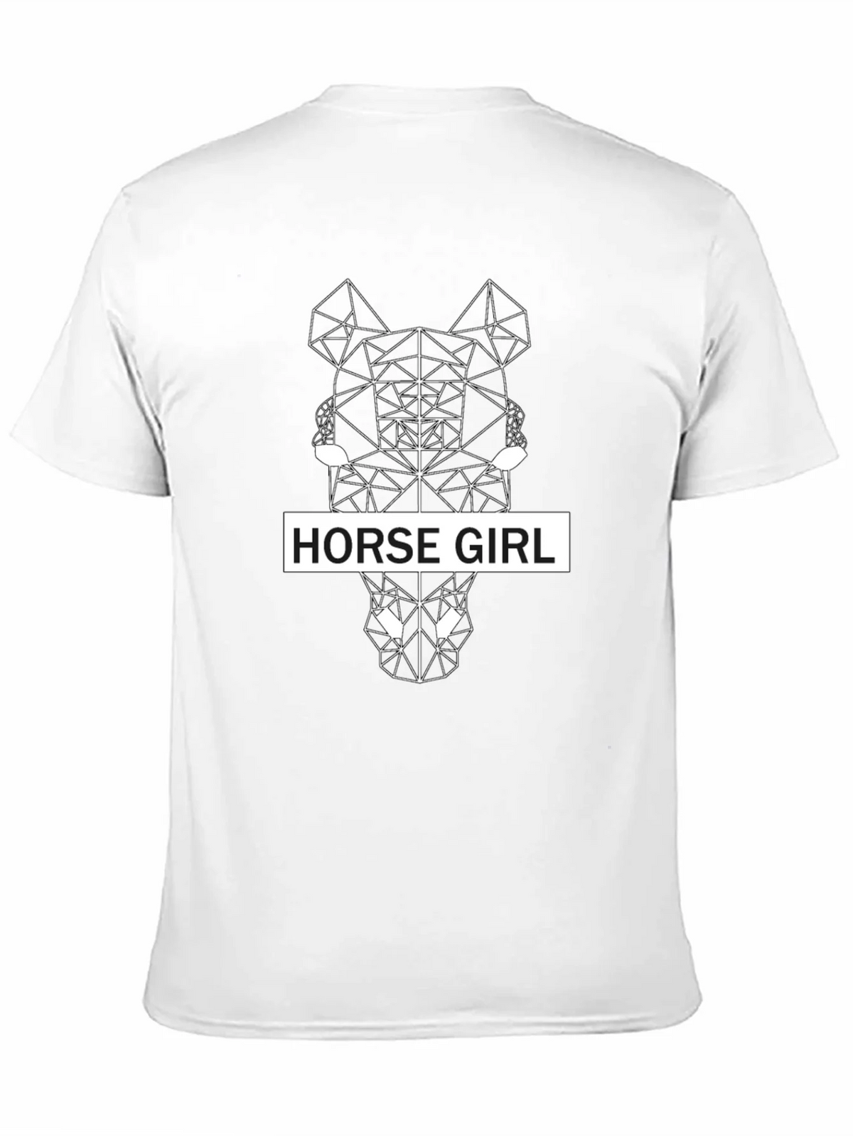 Geometric Horse Girl Black T-Shirt product image 10