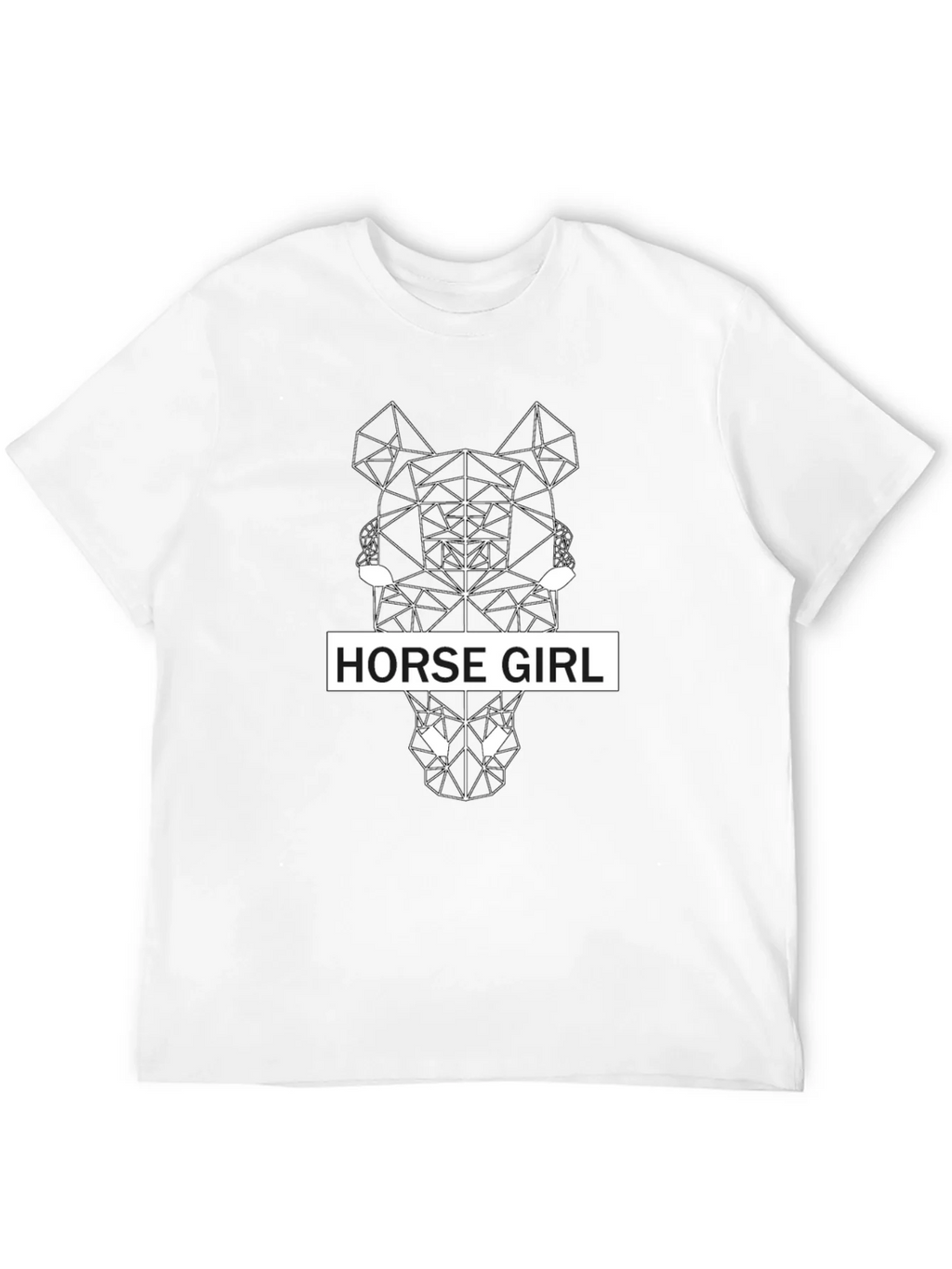 Geometric Horse Girl Black T-Shirt product image 11