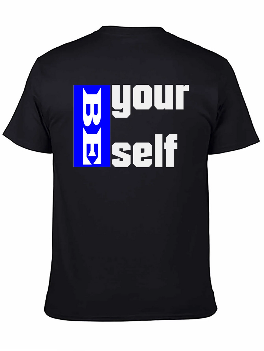 Be Yourself Graphic T-Shirt - Black Casual Tee product image 4