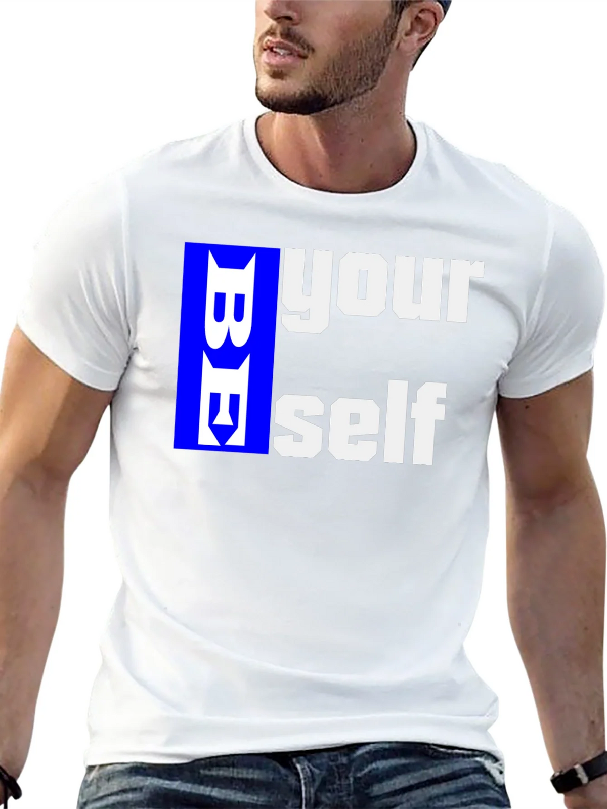 Be Yourself Graphic T-Shirt - Black Casual Tee product image 12
